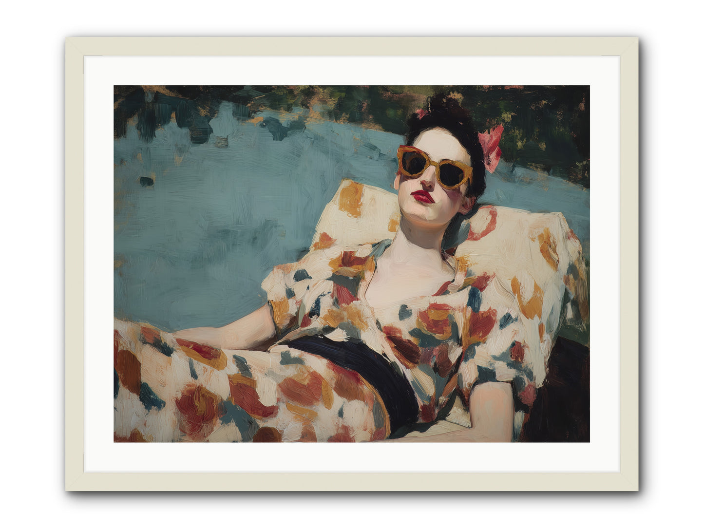 Rose-Colored Life -- Framed Print - White 32x24