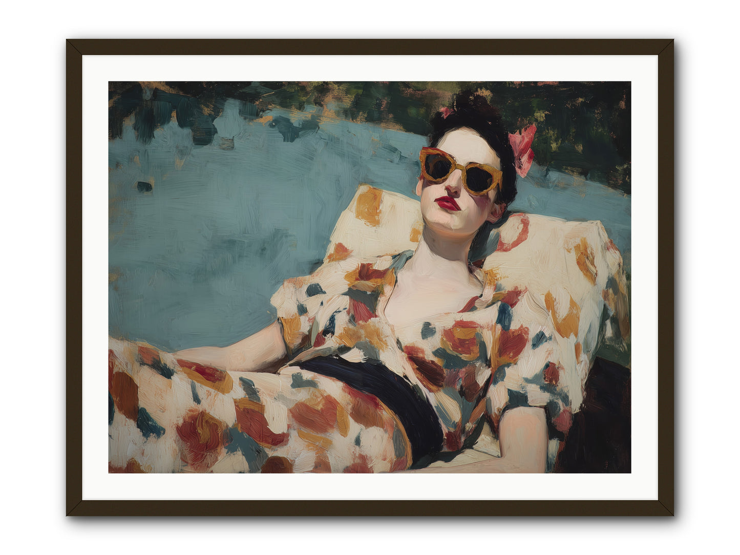 Rose-Colored Life -- Framed Print - Black 40x30