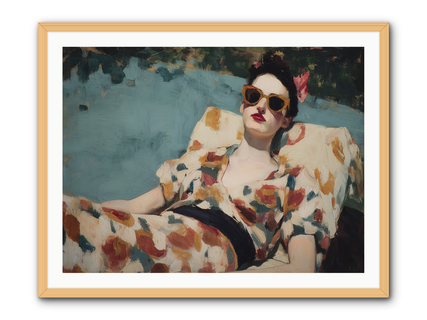 Rose-Colored Life -- Framed Print - Natural 40x30