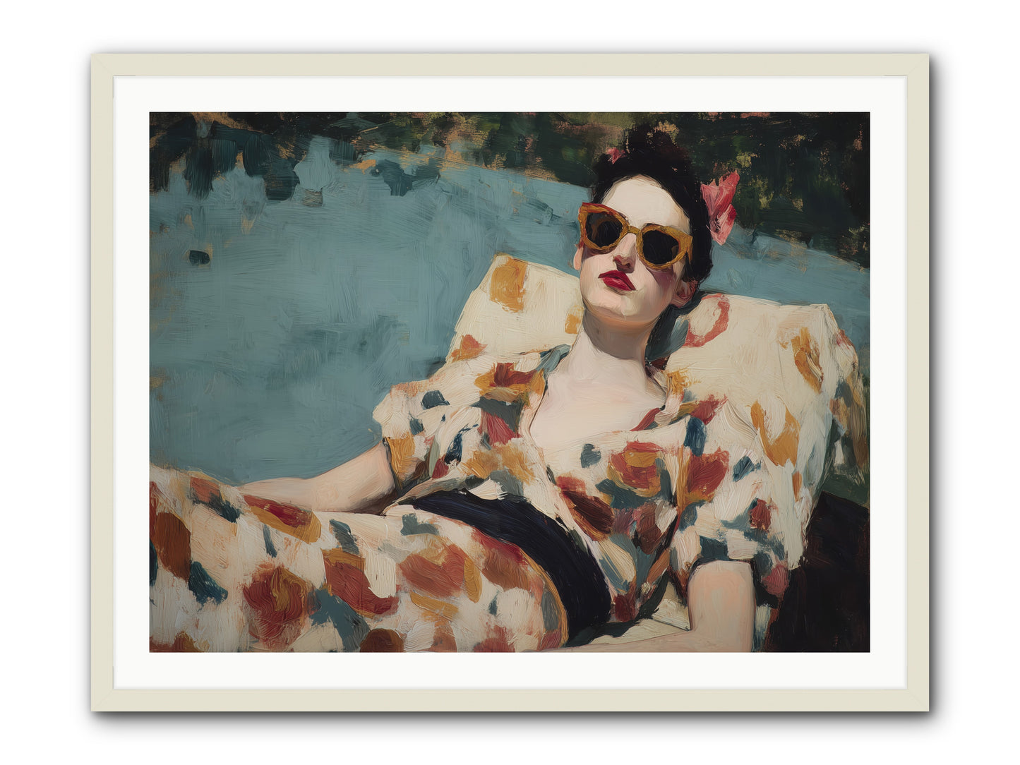 Rose-Colored Life -- Framed Print - White 40x30