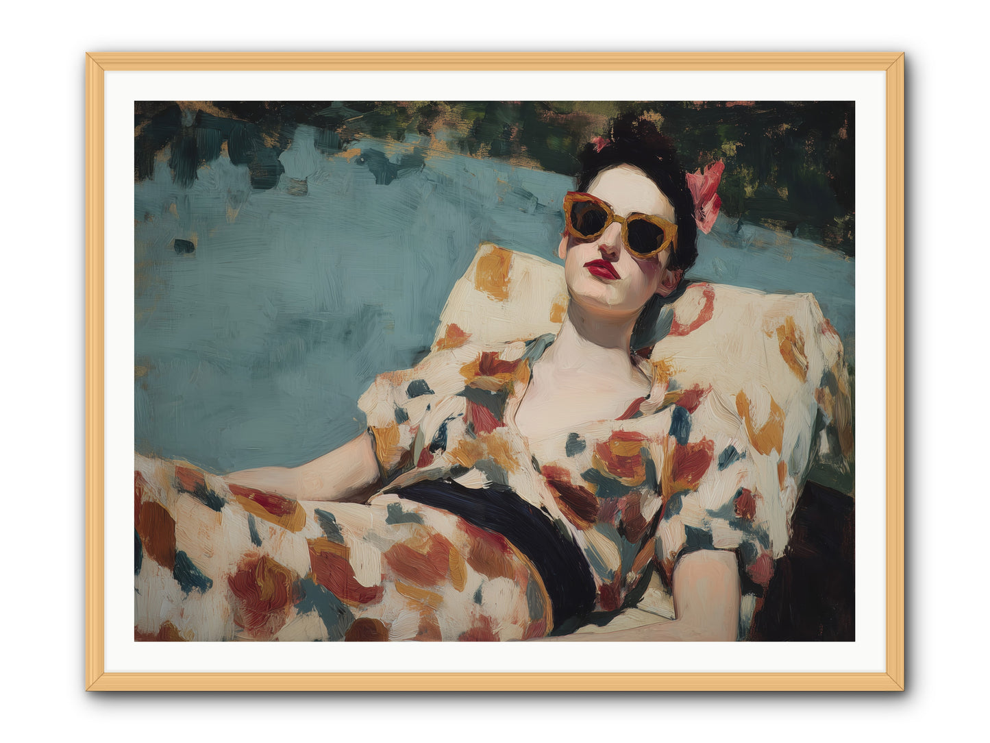 Rose-Colored Life -- Framed Print - Natural 48x36