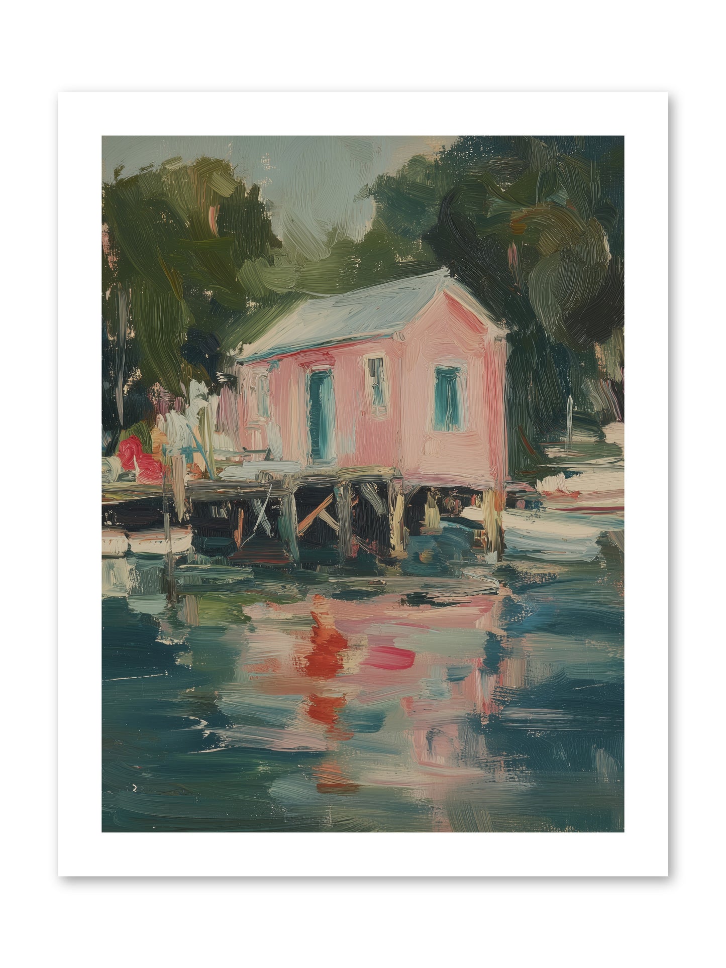 Rose Cottage -- Paper Print 12x16
