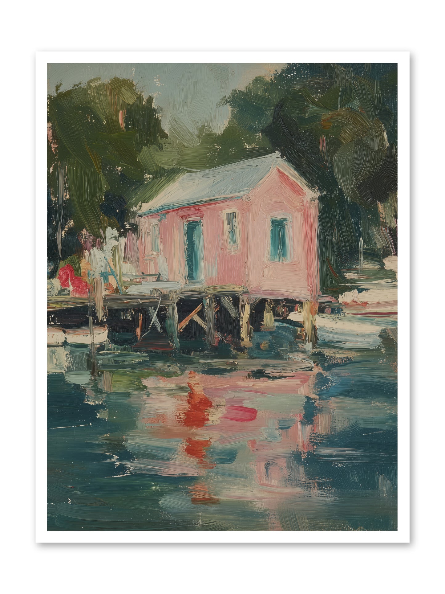 Rose Cottage -- Loose Canvas Print 30x40