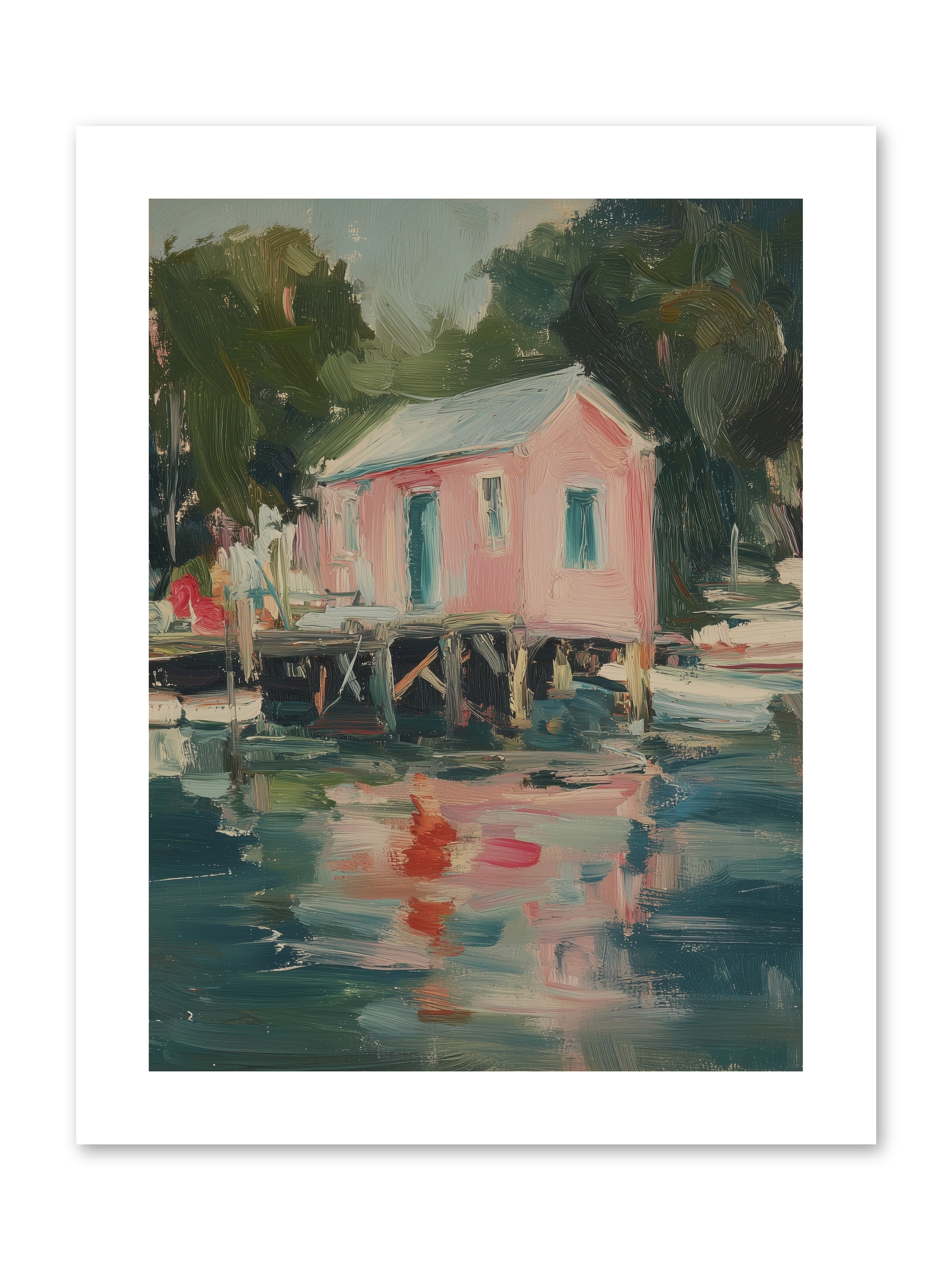 Rose Cottage -- Paper Print 9x12