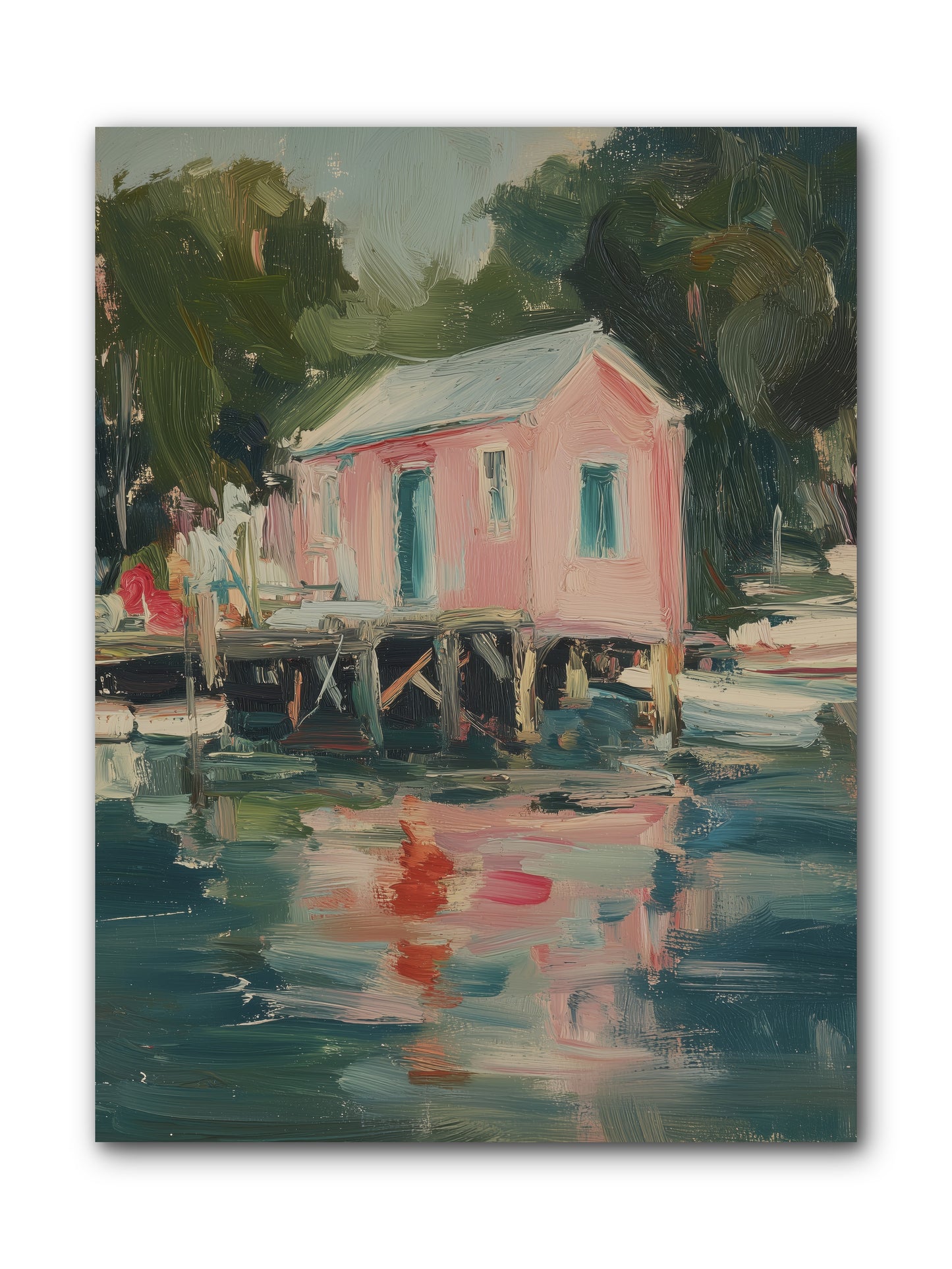 Rose Cottage -- Wrapped Canvas 9x12
