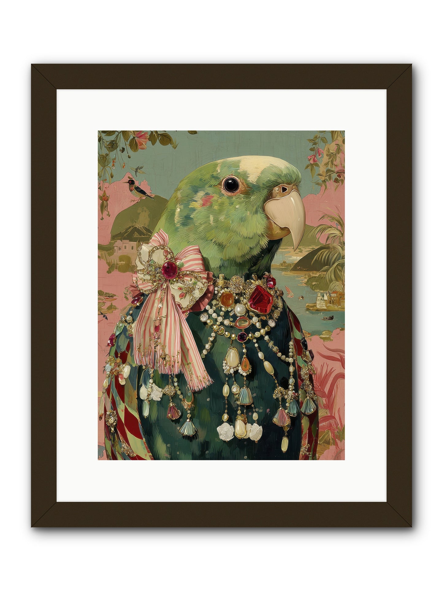 Rose Petals Before the Curtain -- Framed Print - Black 12x16