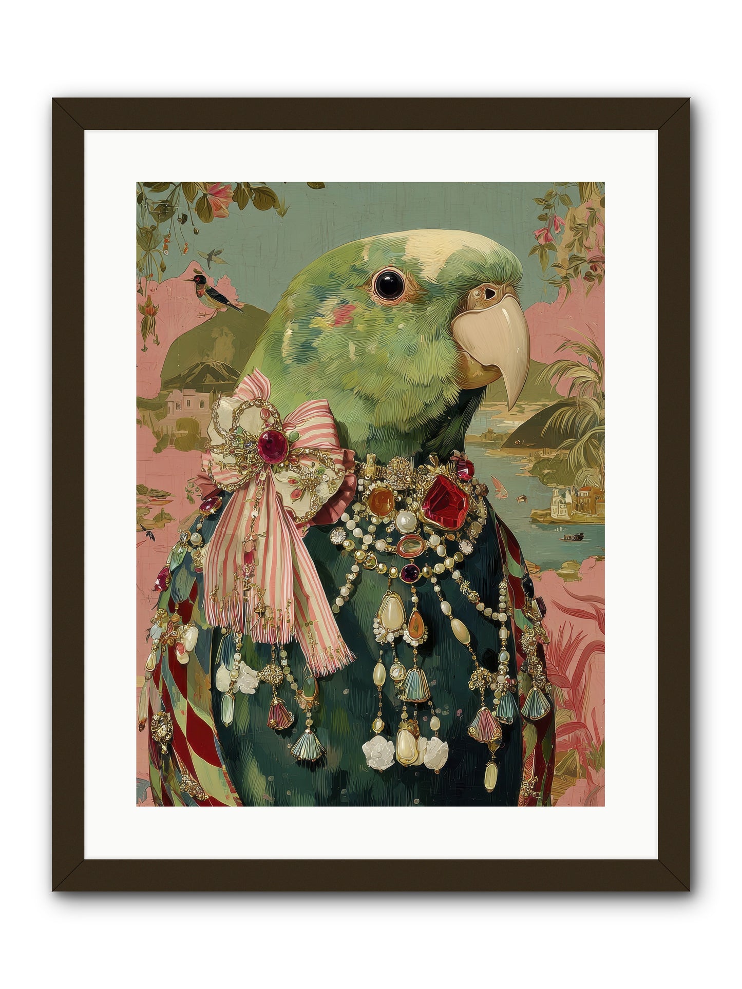 Rose Petals Before the Curtain -- Framed Print - Black 18x24
