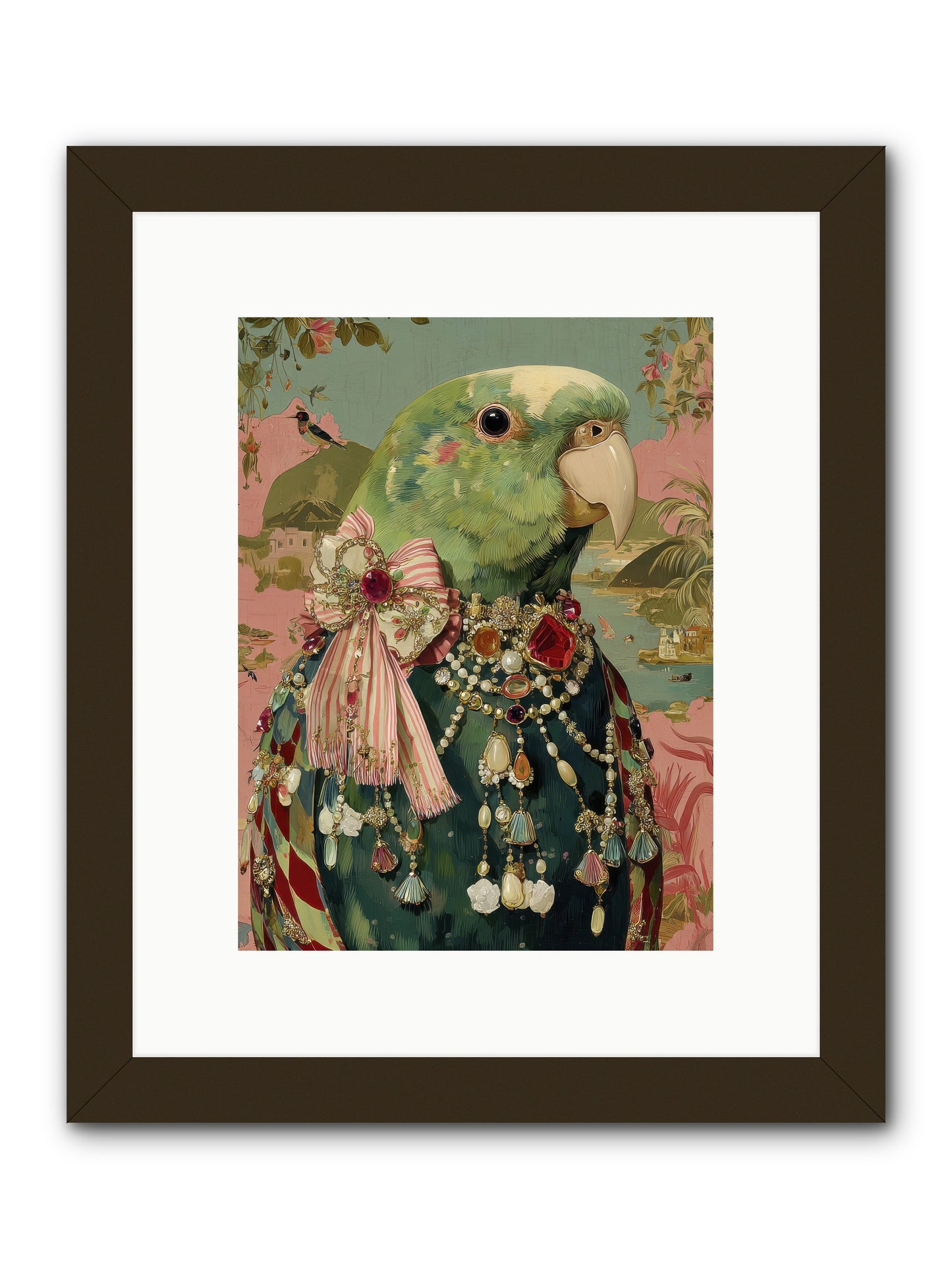 Rose Petals Before the Curtain -- Framed Print - Black 9x12