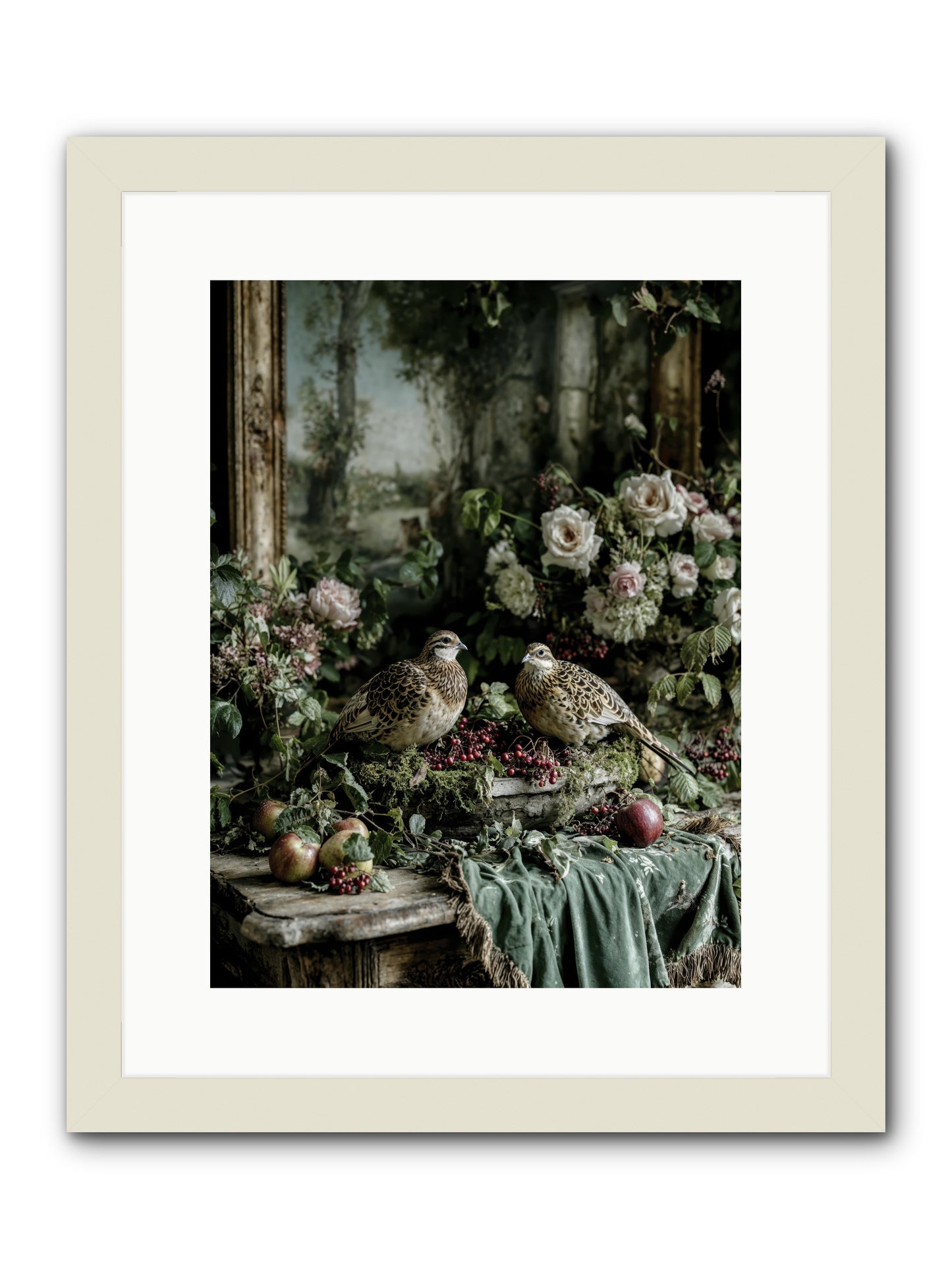 Rose muses -- Framed Print - White 12x16