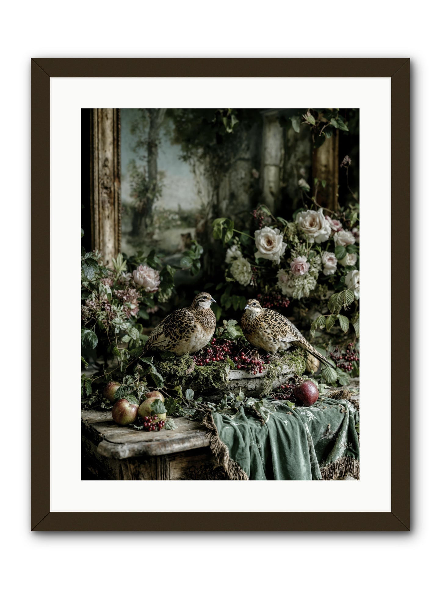 Rose muses -- Framed Print - Black 18x24