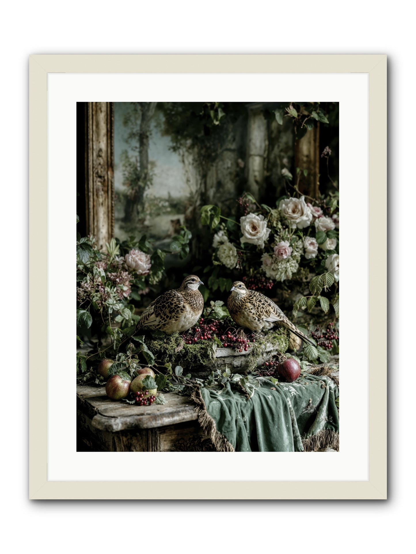 Rose muses -- Framed Print - White 18x24