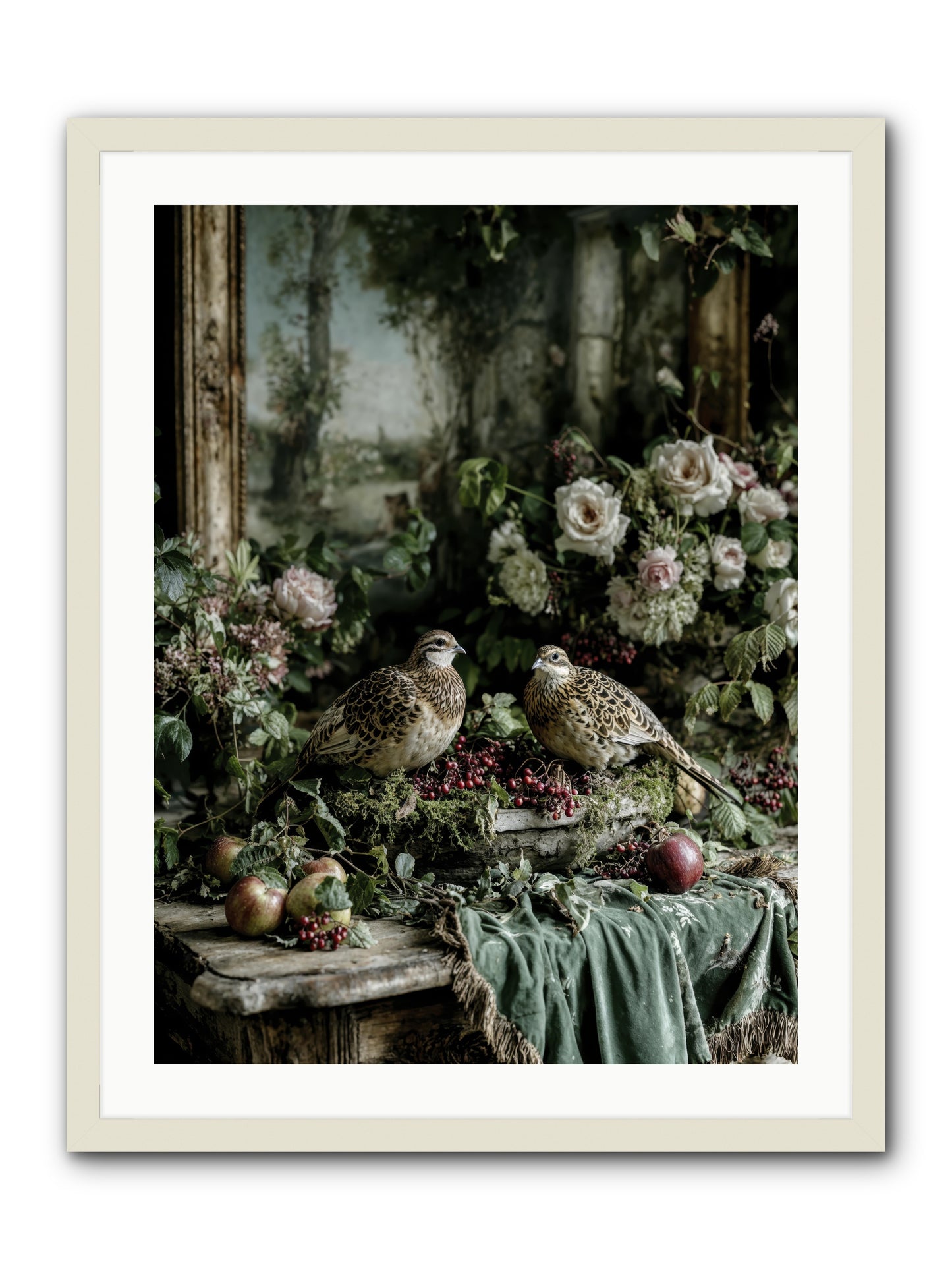 Rose muses -- Framed Print - White 24x32
