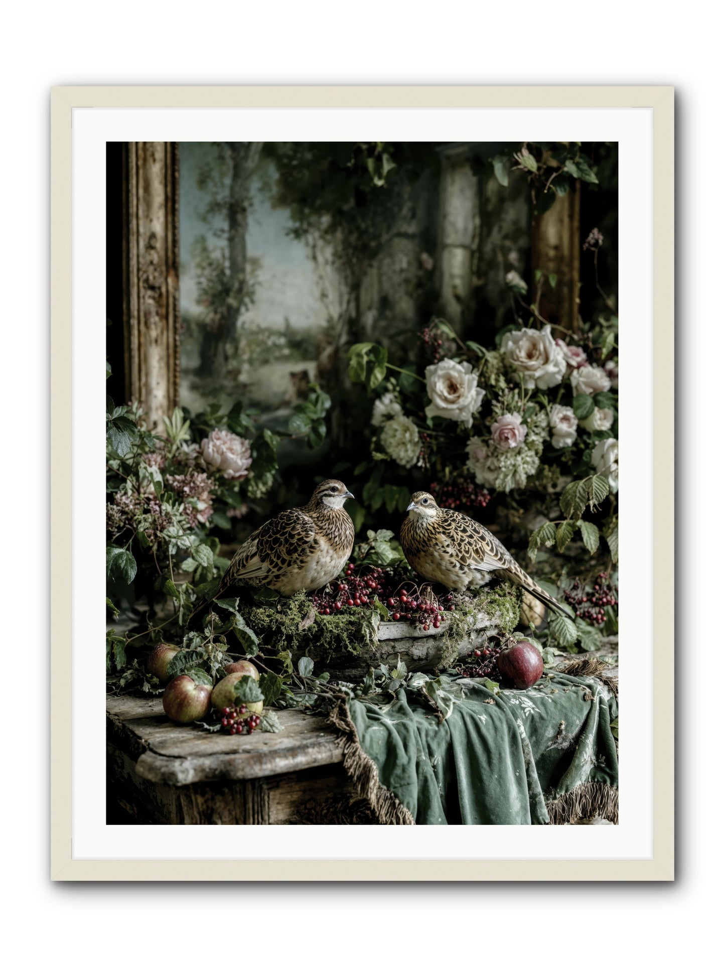 Rose muses -- Framed Print - White 30x40