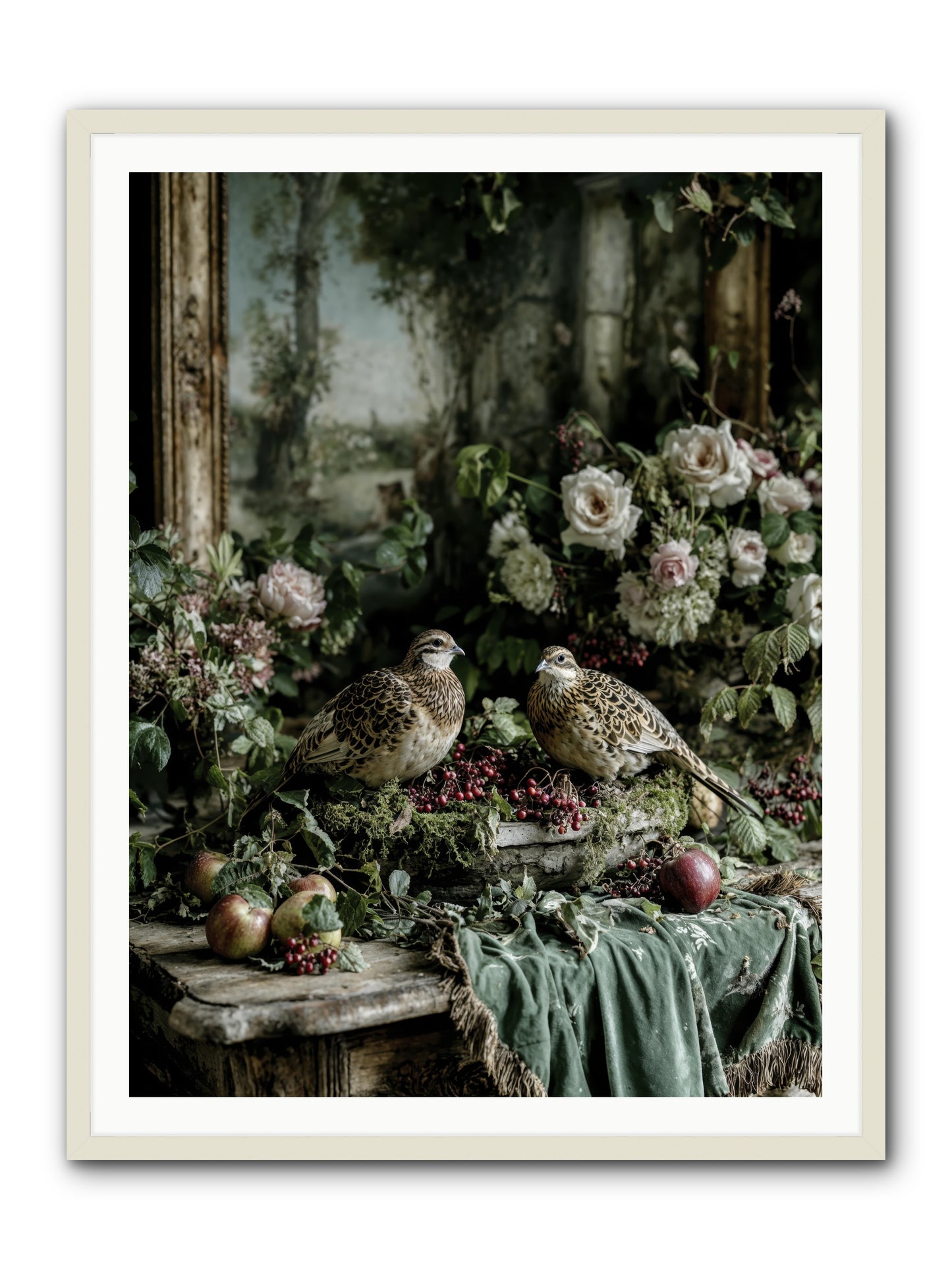 Rose muses -- Framed Print - White 36x48
