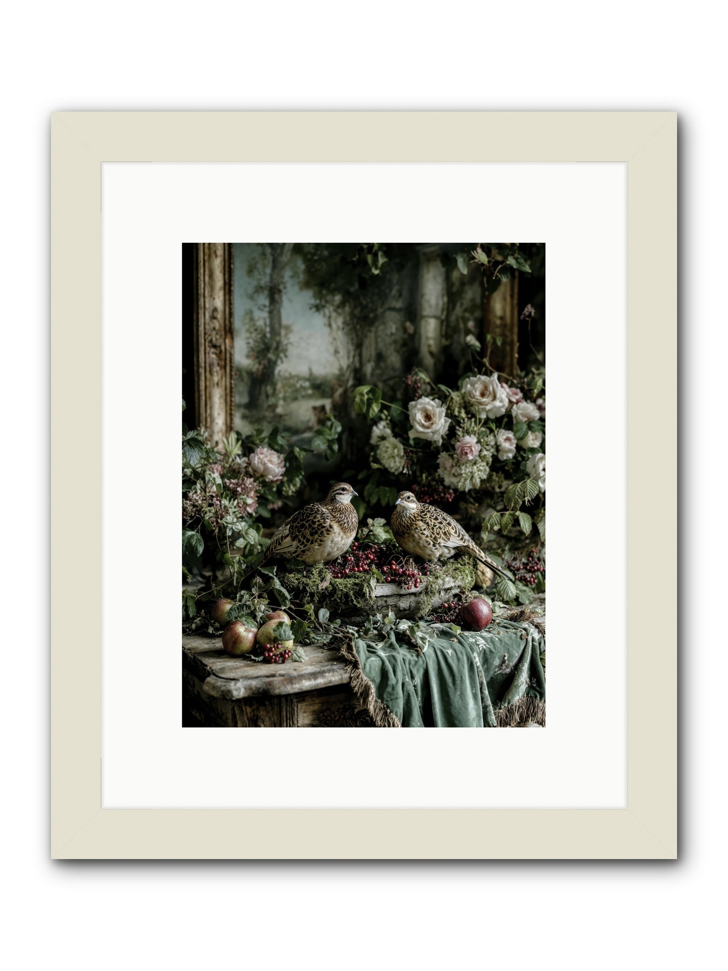 Rose muses -- Framed Print - White 9x12