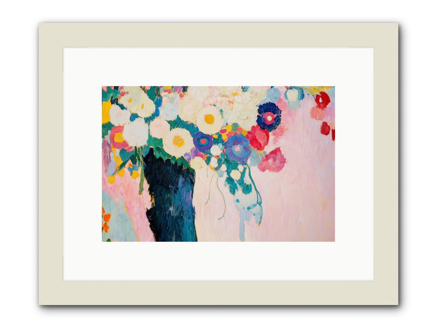 Rosehaven's Garden -- Framed Print - White 12x8