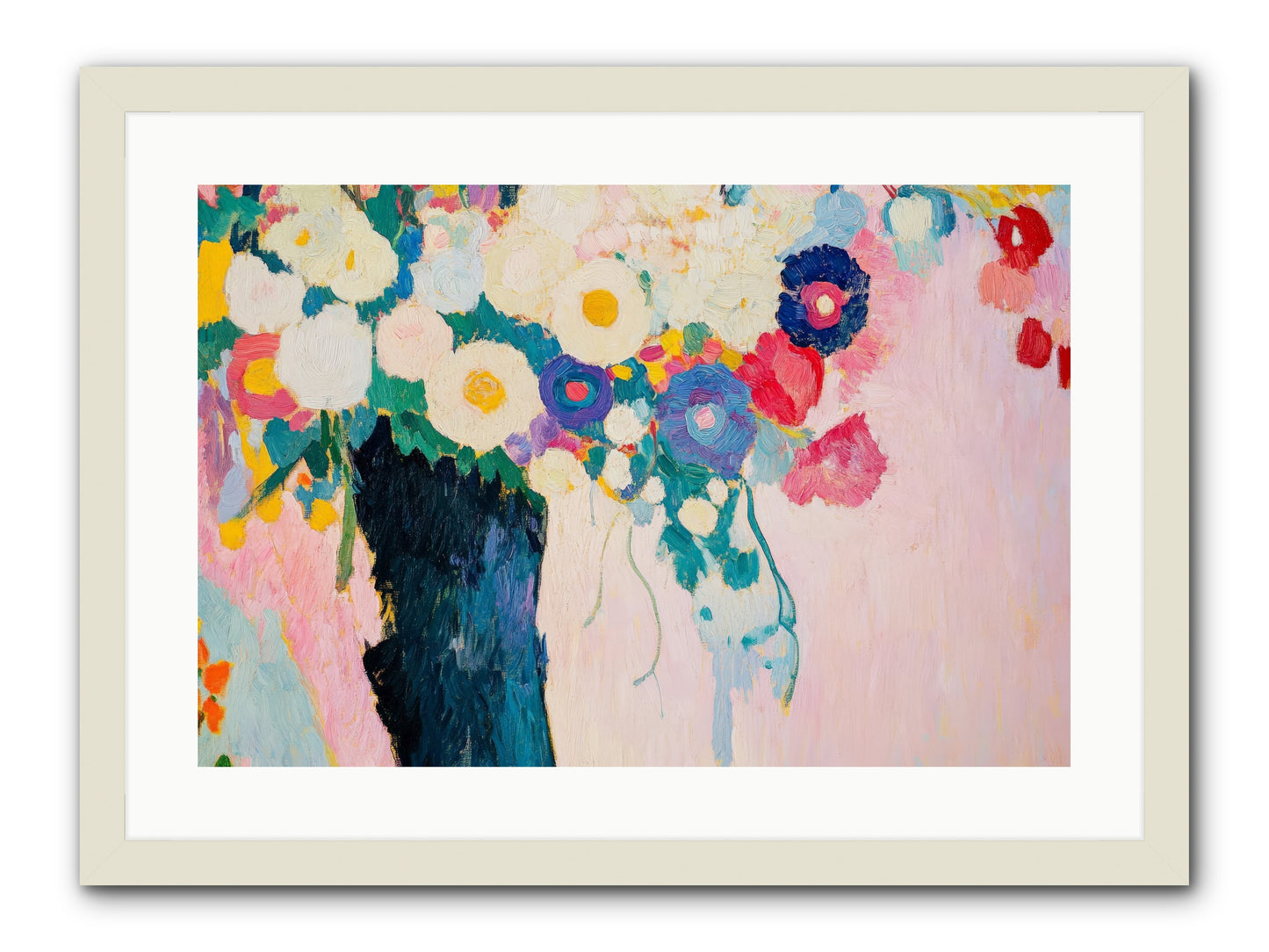 Rosehaven's Garden -- Framed Print - White 24x16