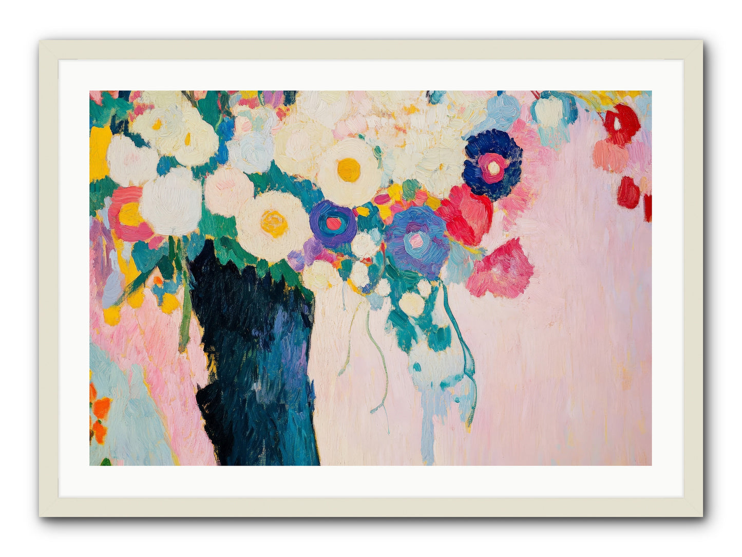 Rosehaven's Garden -- Framed Print - White 36x24