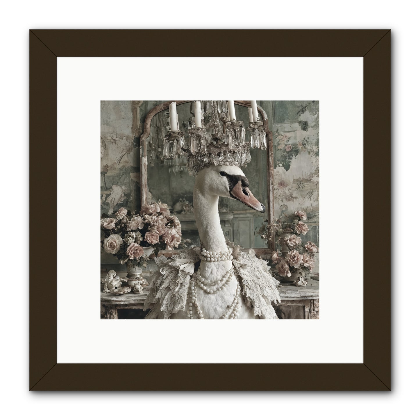 Roselight Afternoon -- Framed Print - Black 10x10
