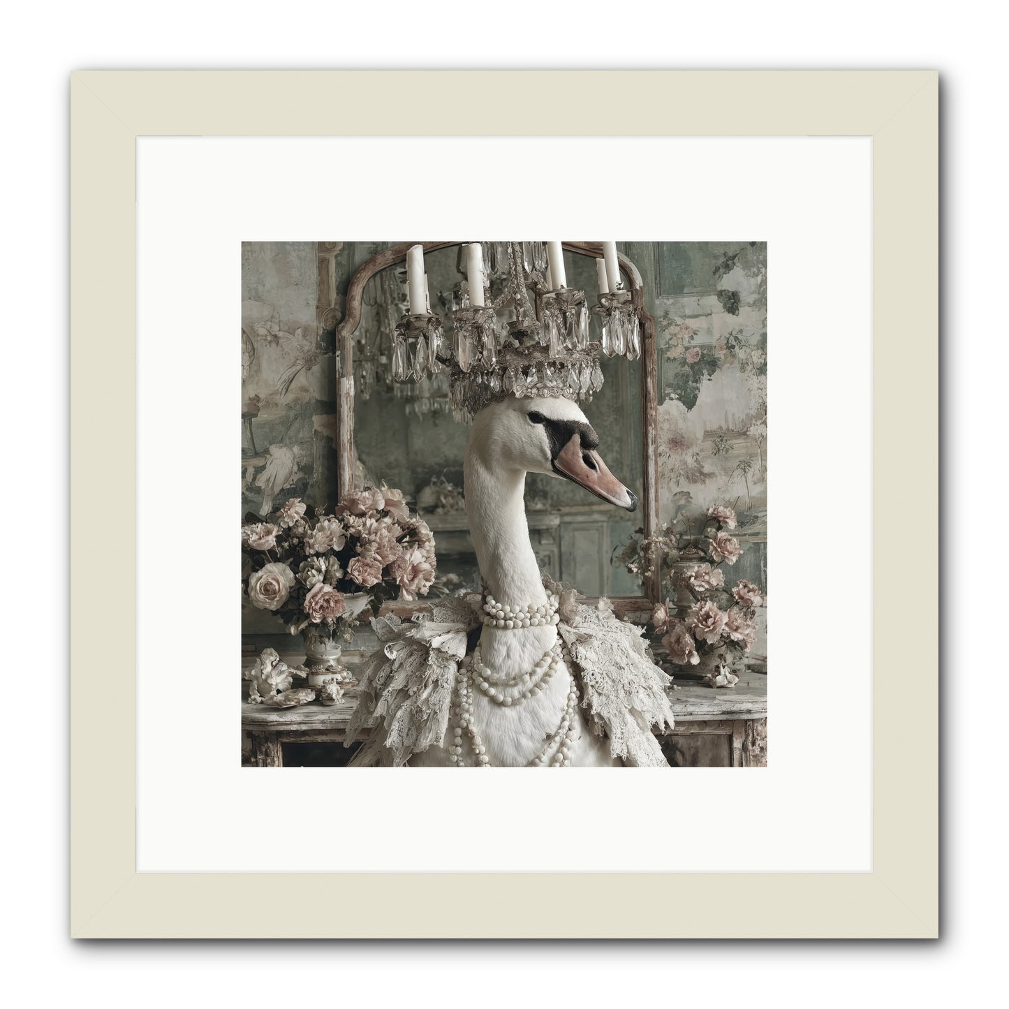 Roselight Afternoon -- Framed Print - White 10x10