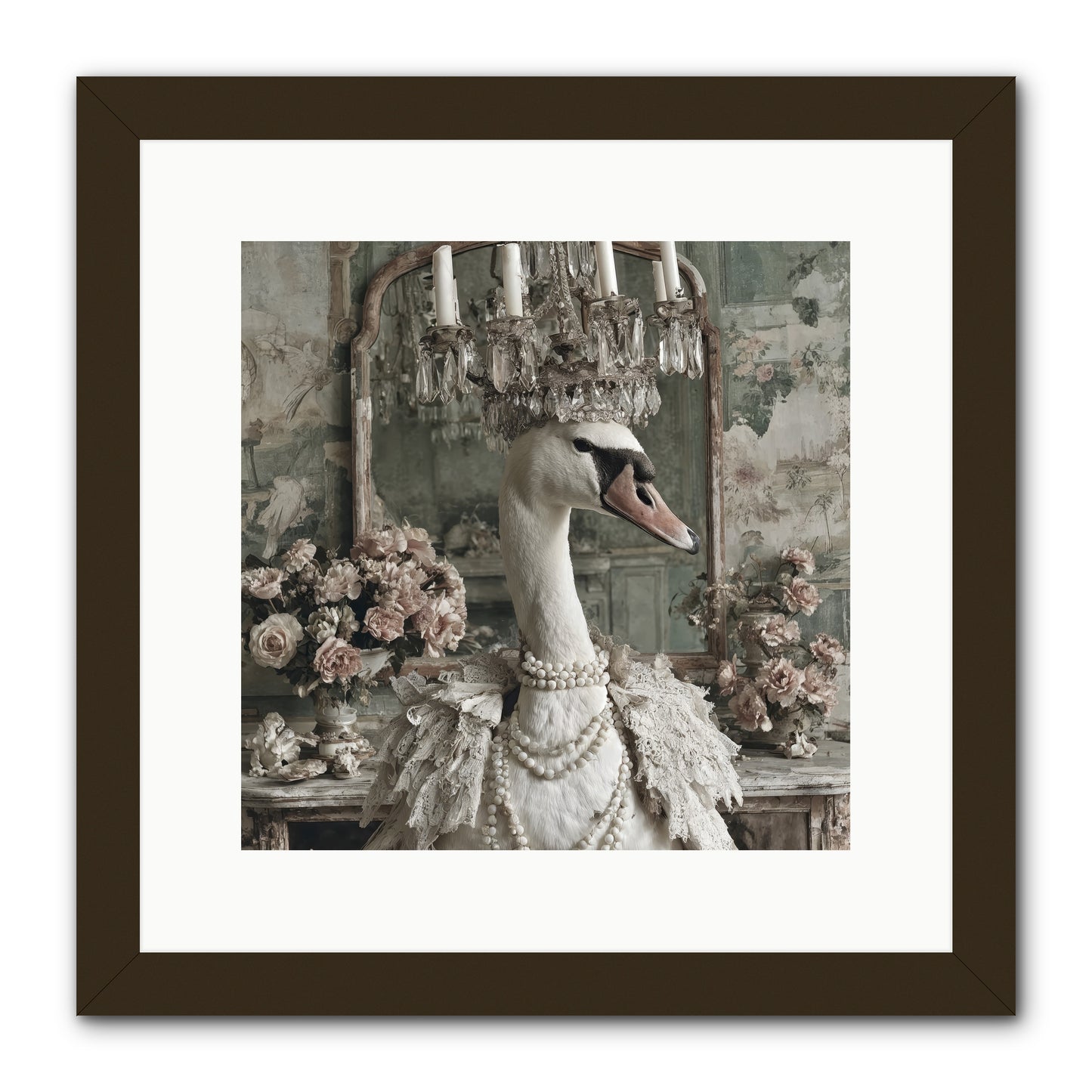 Roselight Afternoon -- Framed Print - Black 12x12