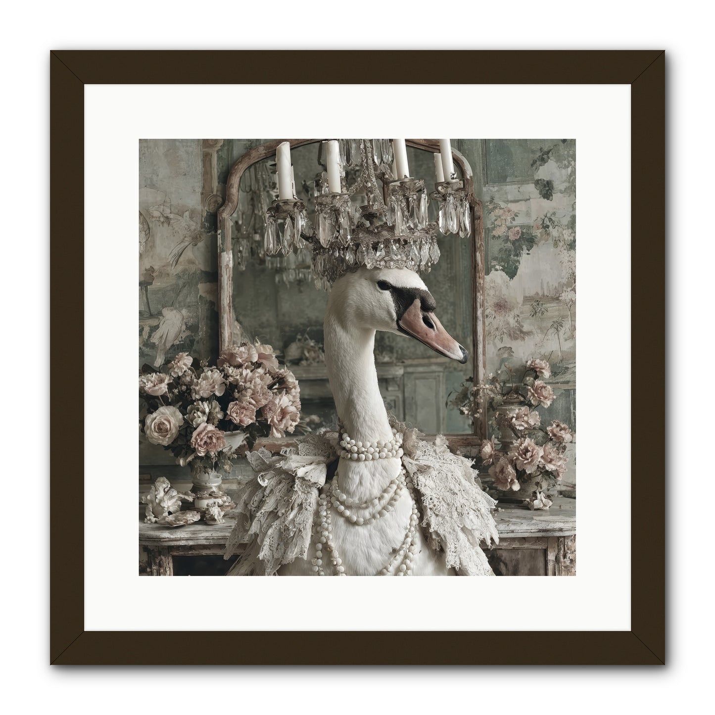 Roselight Afternoon -- Framed Print - Black 16x16