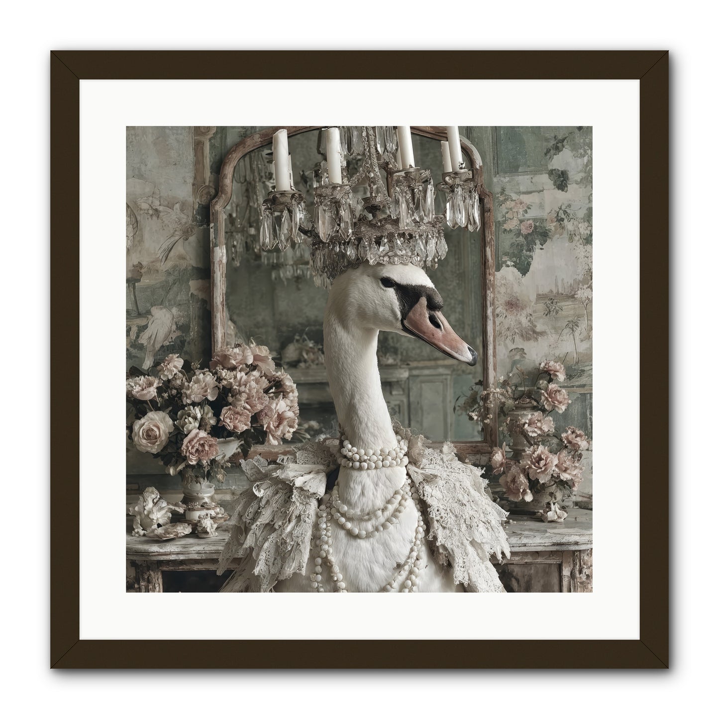 Roselight Afternoon -- Framed Print - Black 20x20