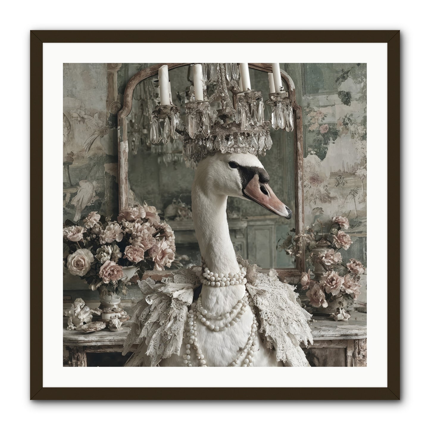 Roselight Afternoon -- Framed Print - Black 30x30