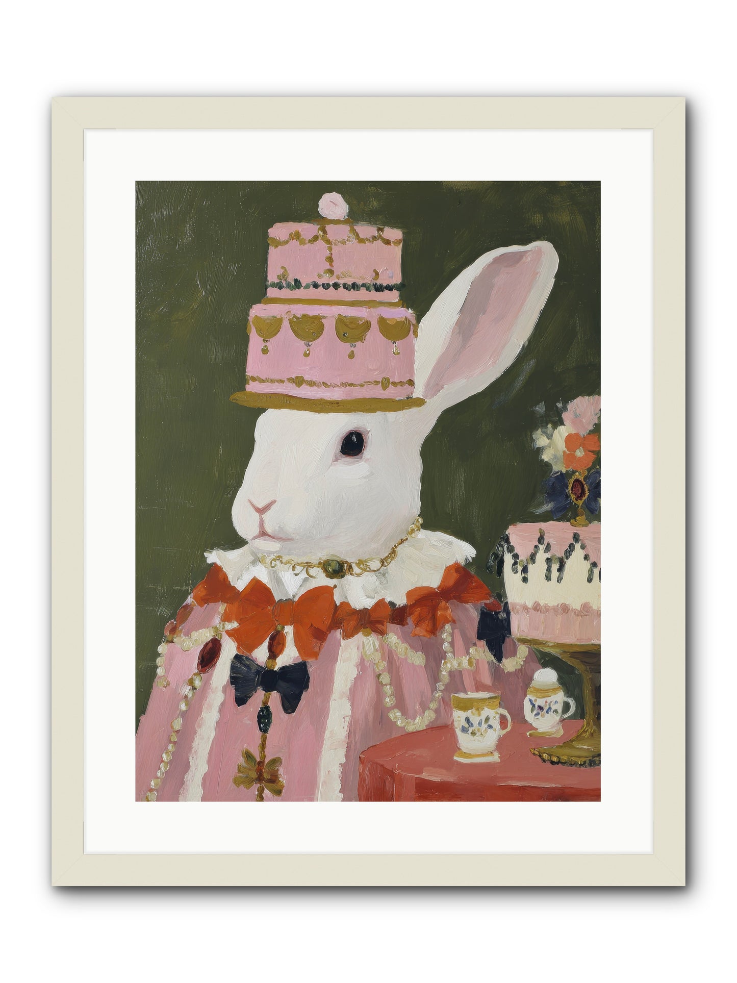 Rosewater Reveries -- Framed Print - White 18x24