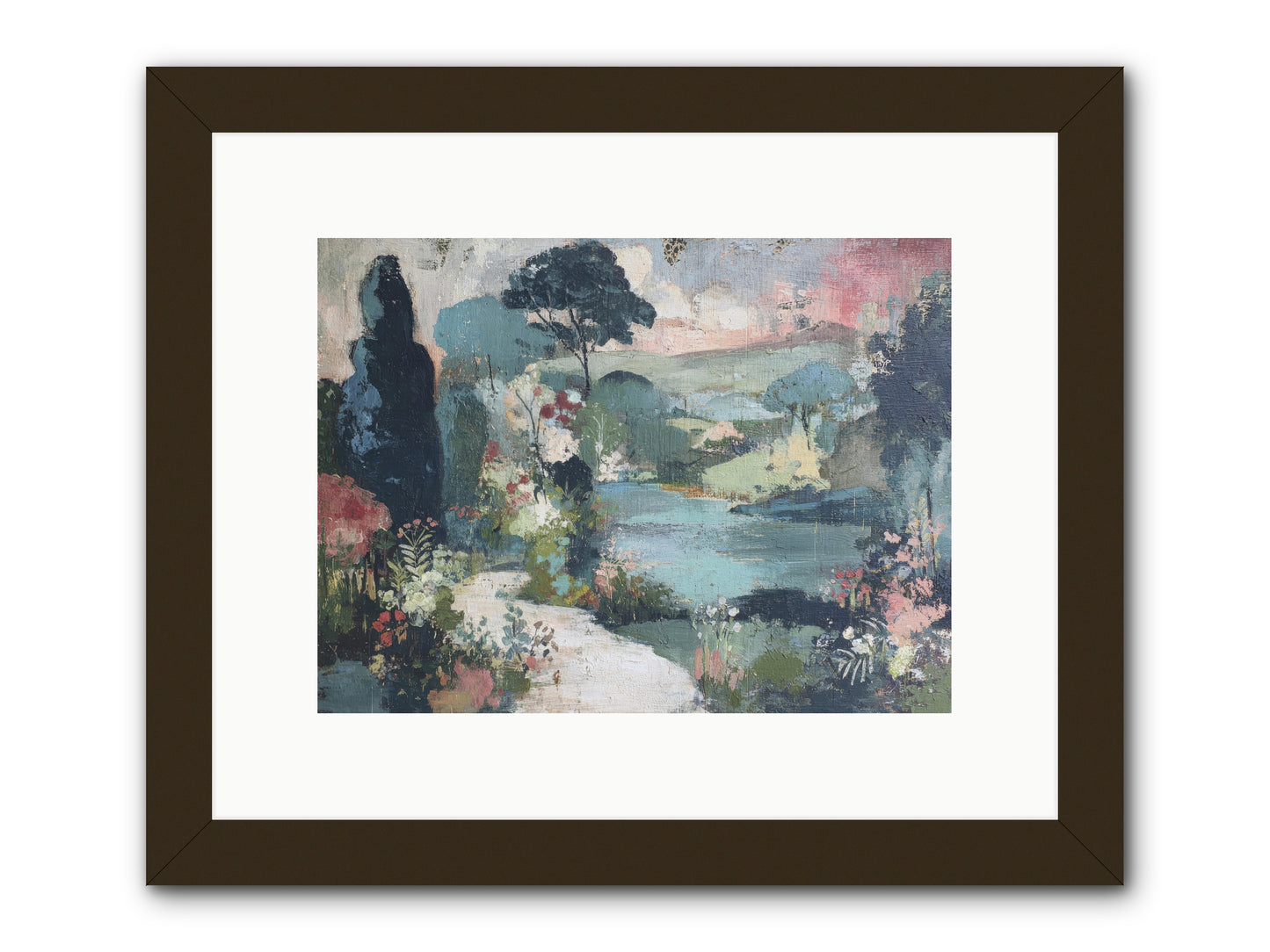 Rosewater Row -- Framed Print - Black 12x9