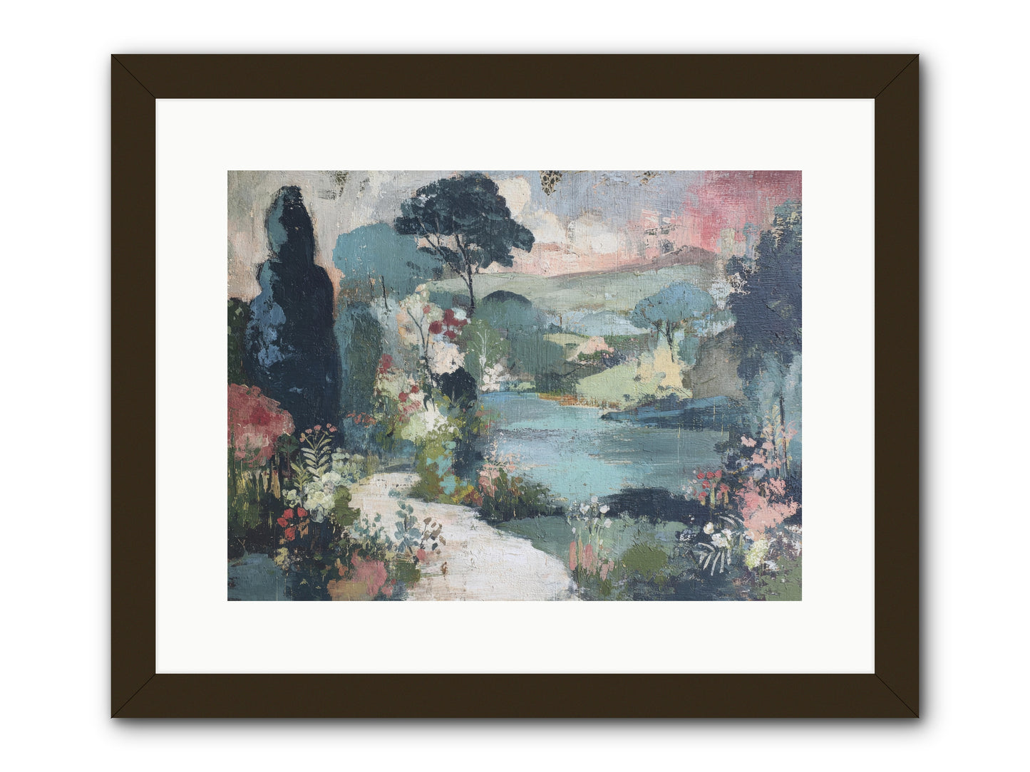 Rosewater Row -- Framed Print - Black 16x12