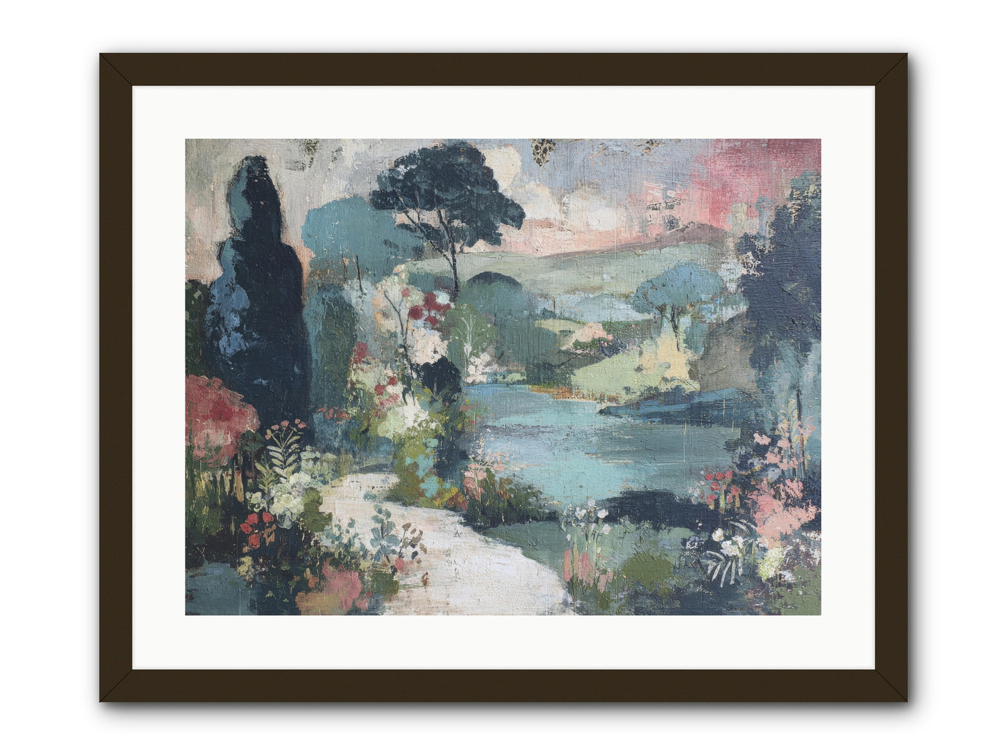 Rosewater Row -- Framed Print - Black 24x18