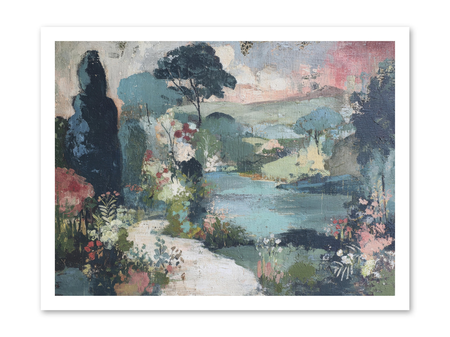 Rosewater Row -- Loose Canvas Print 24x18
