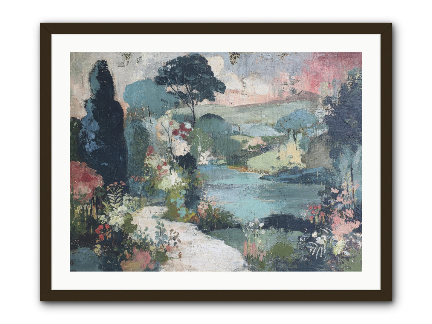 Rosewater Row -- Framed Print - Black 32x24