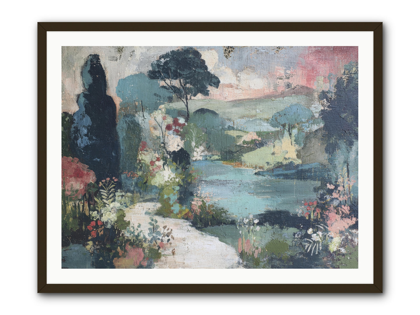 Rosewater Row -- Framed Print - Black 40x30