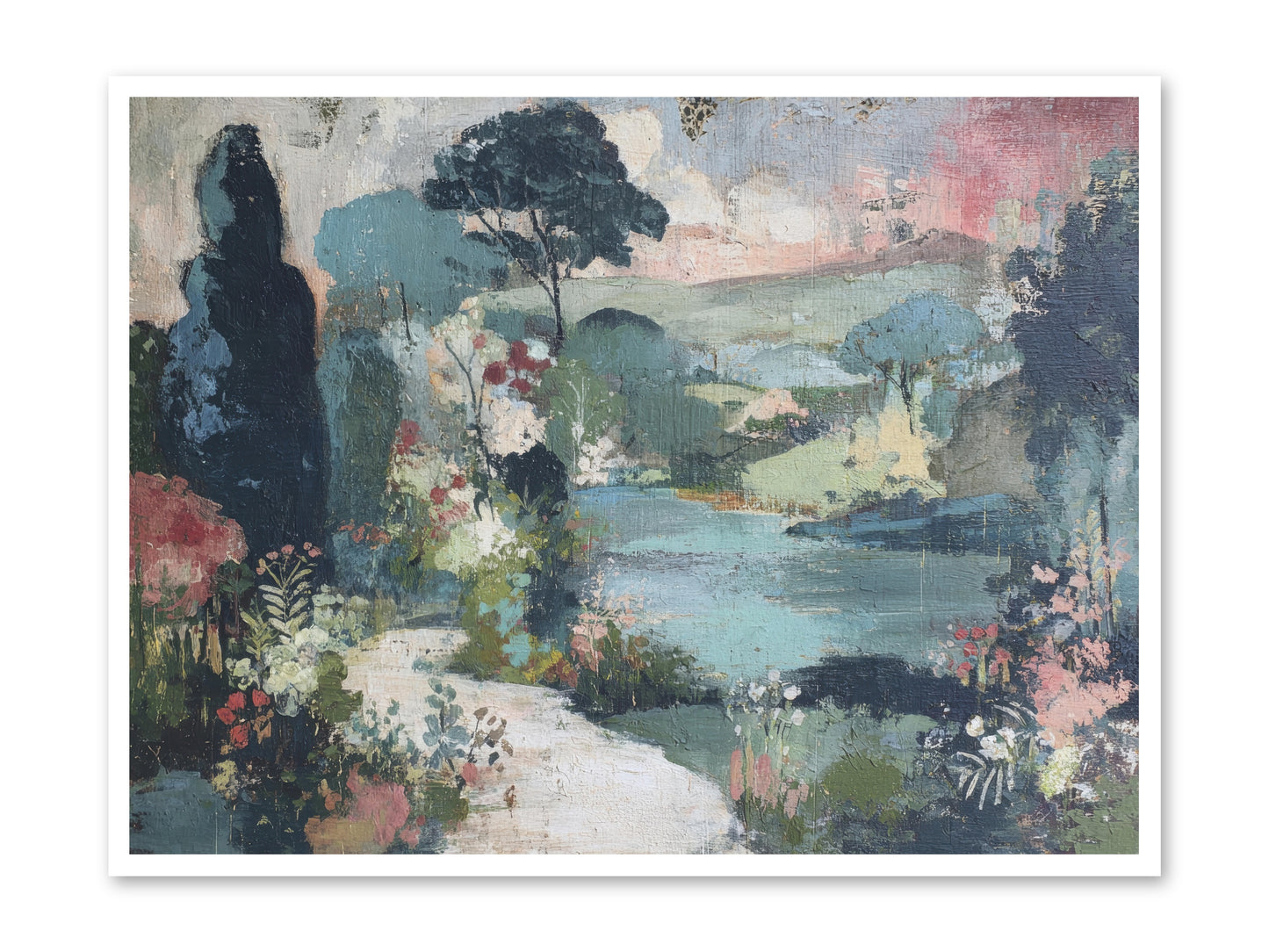 Rosewater Row -- Loose Canvas Print 48x36
