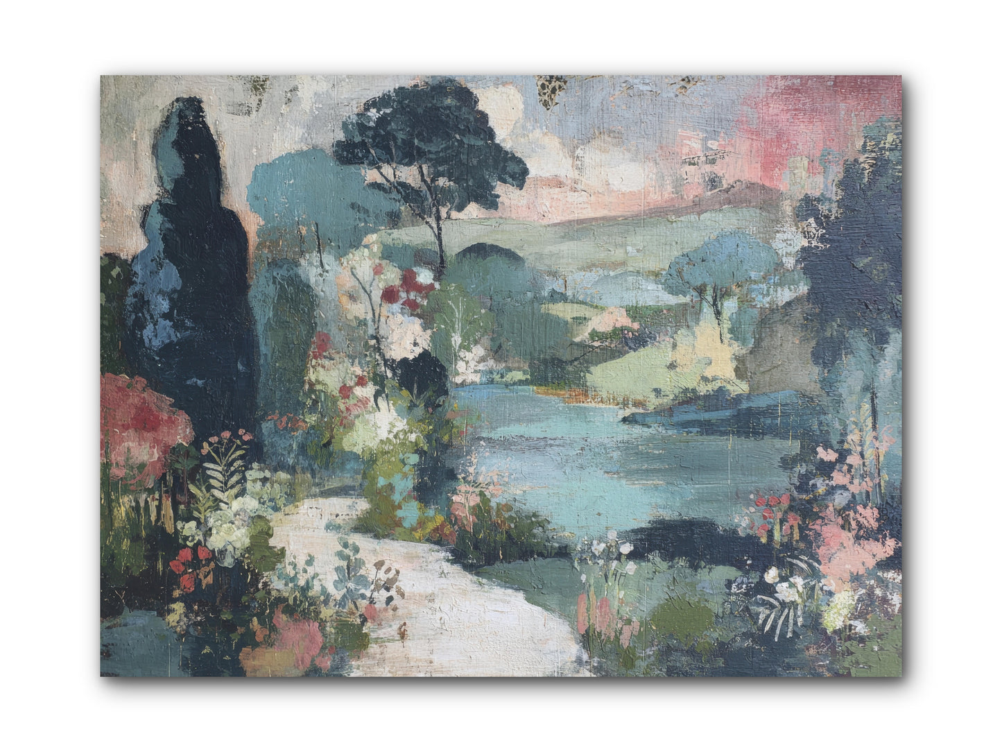 Rosewater Row -- Wrapped Canvas 12x9