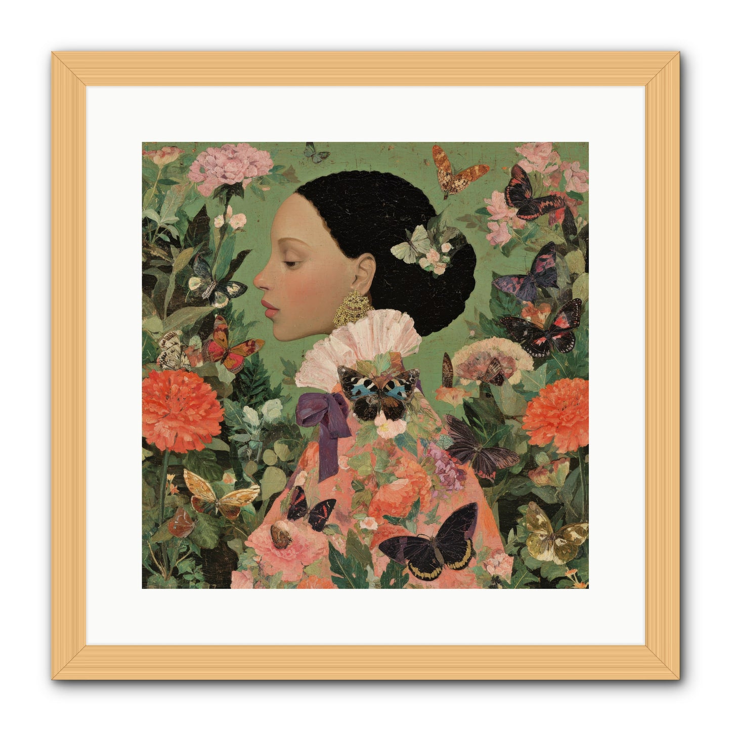 Rosewood Enclave-REZ -- Framed Print - Natural 16x16