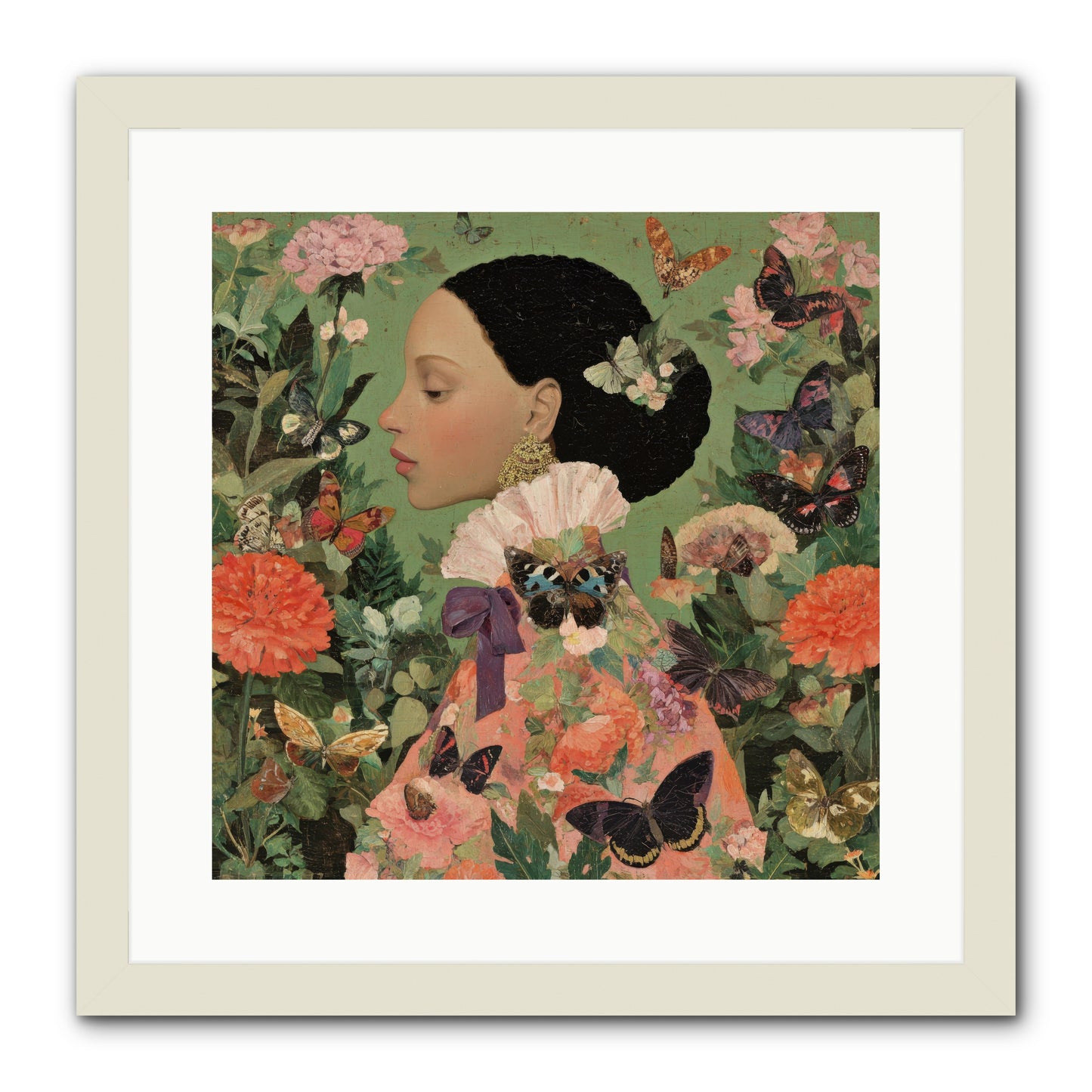 Rosewood Enclave-REZ -- Framed Print - White 16x16