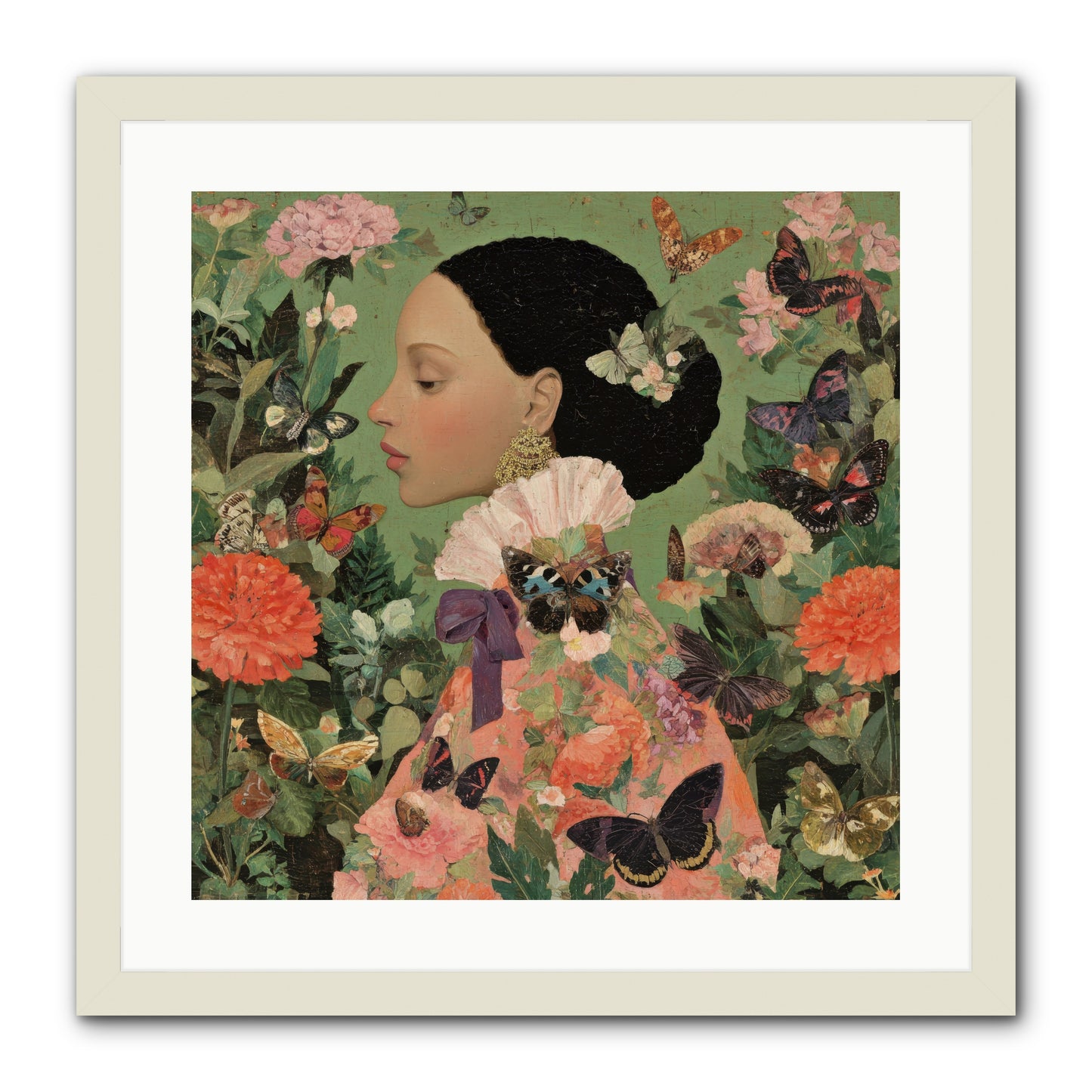 Rosewood Enclave-REZ -- Framed Print - White 20x20