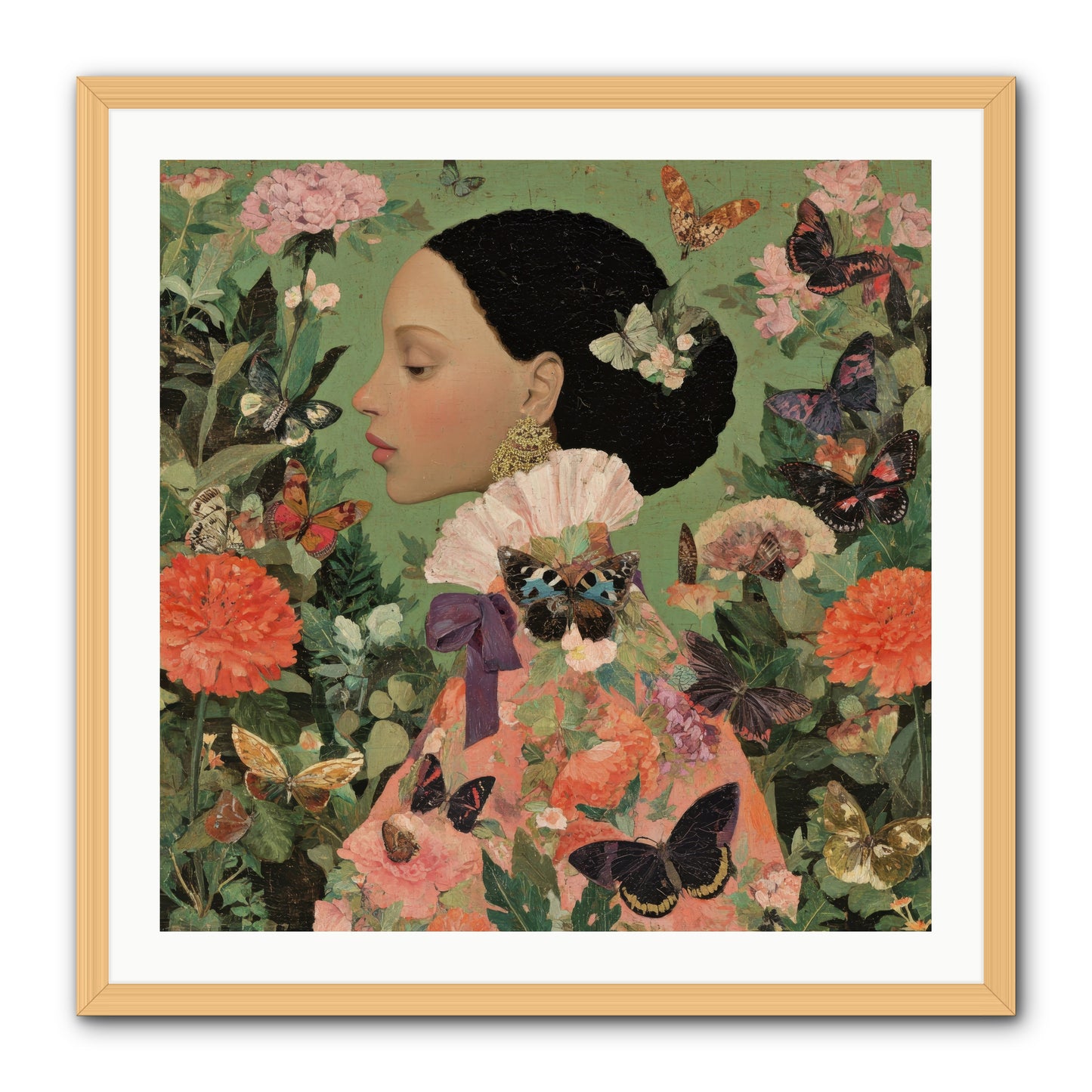 Rosewood Enclave-REZ -- Framed Print - Natural 30x30