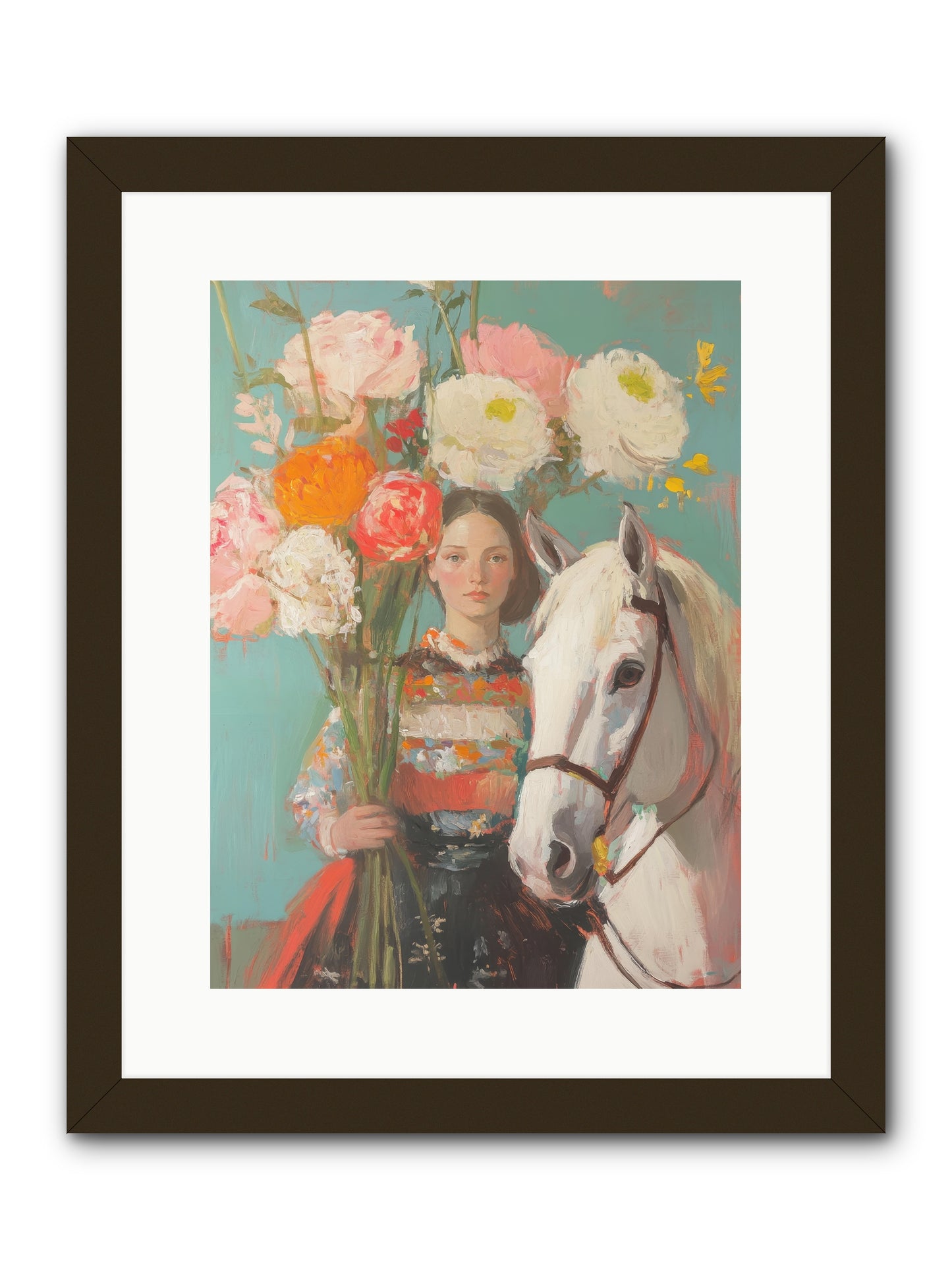 Rosewood Rider -- Framed Print - Black 12x16