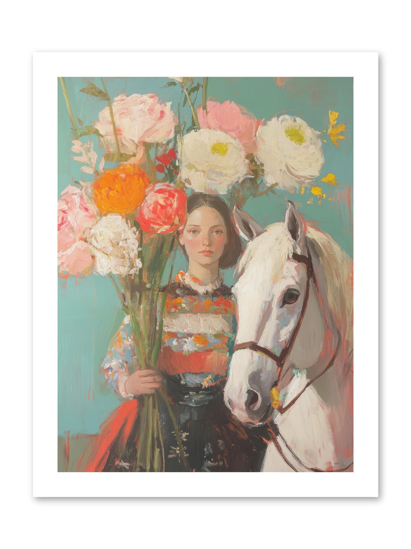 Rosewood Rider -- Loose Canvas Print 12x16