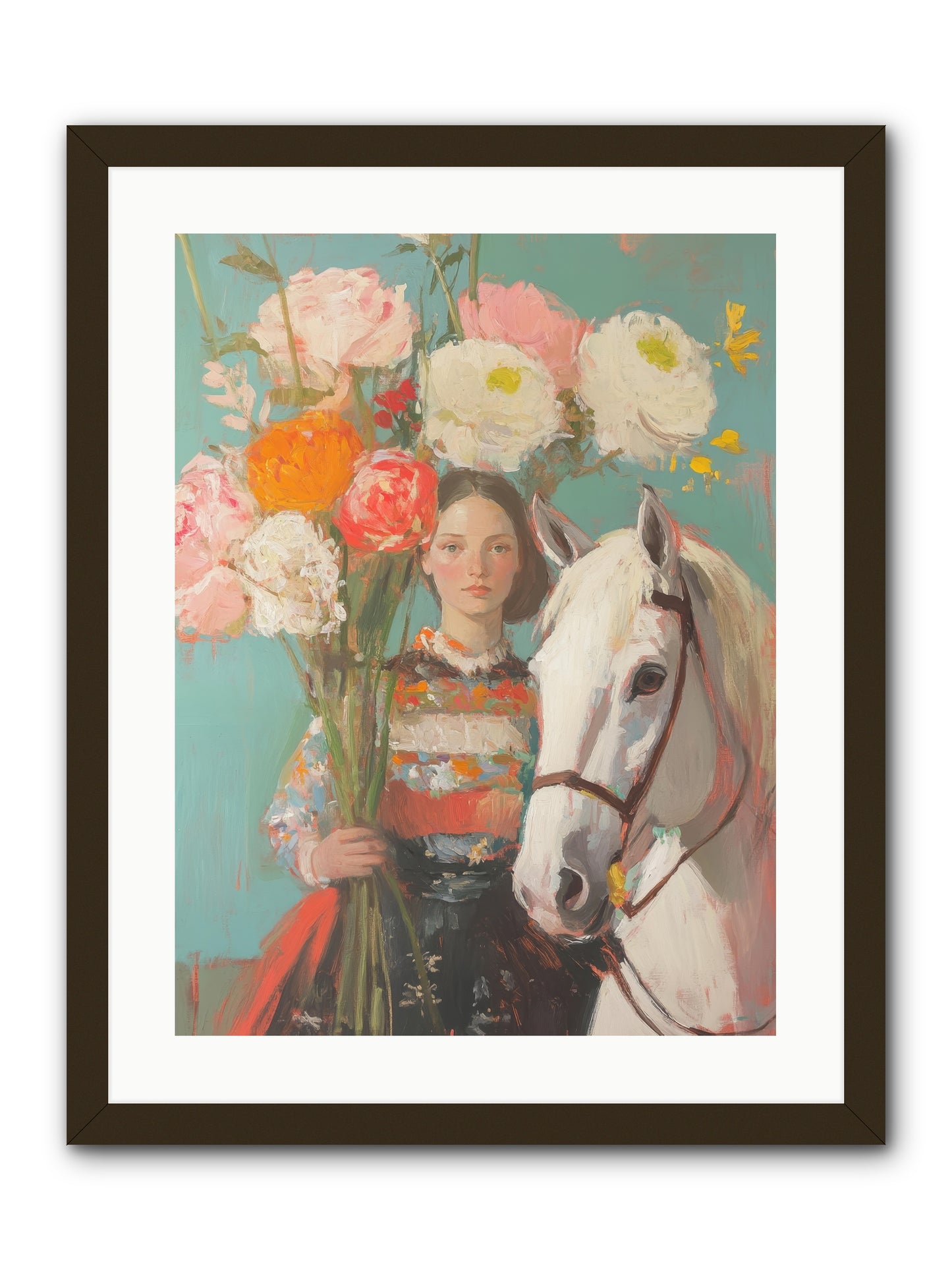 Rosewood Rider -- Framed Print - Black 18x24