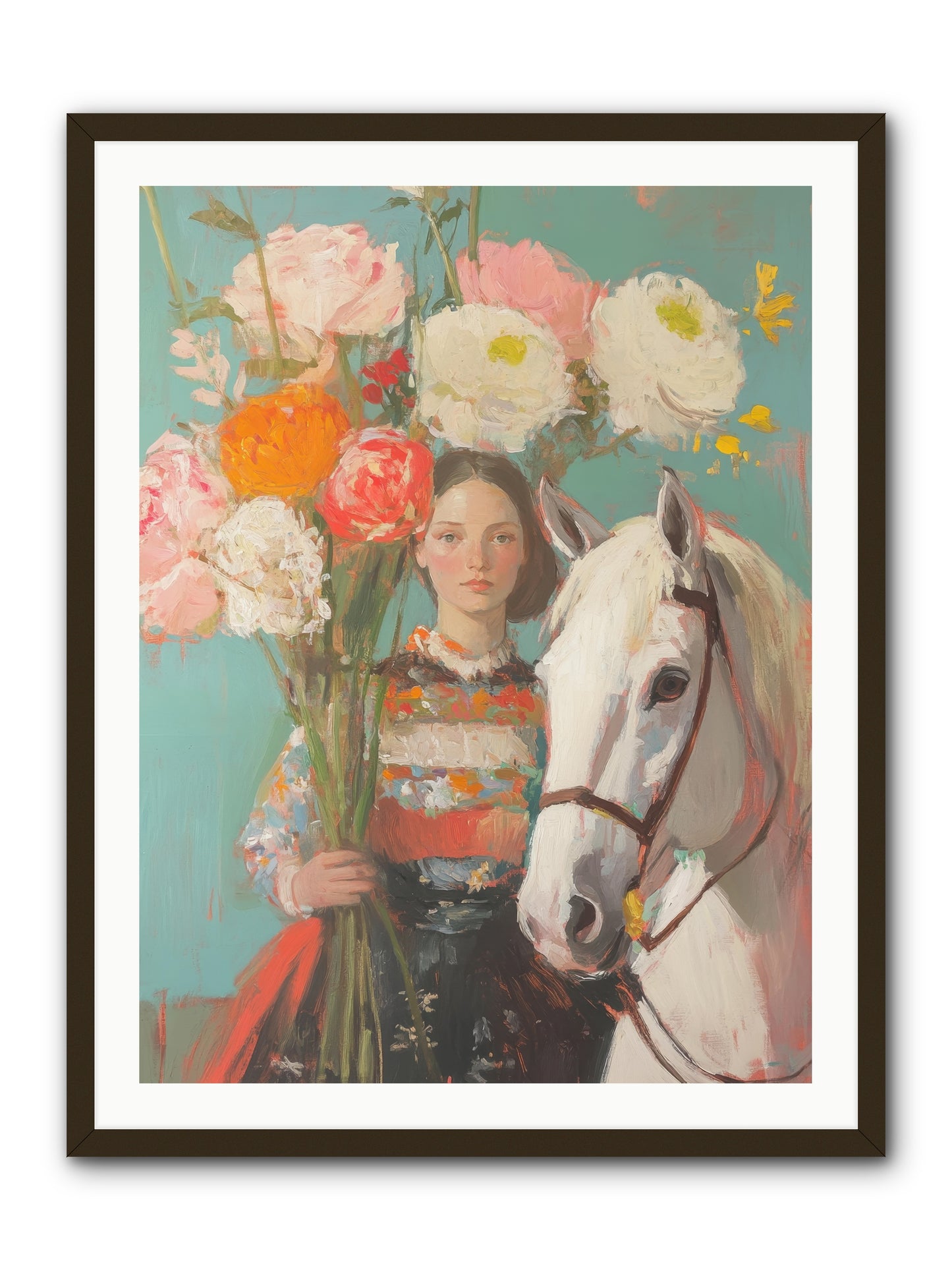 Rosewood Rider -- Framed Print - Black 30x40