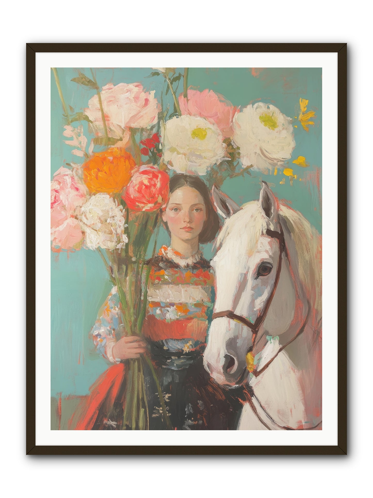 Rosewood Rider -- Framed Print - Black 36x48