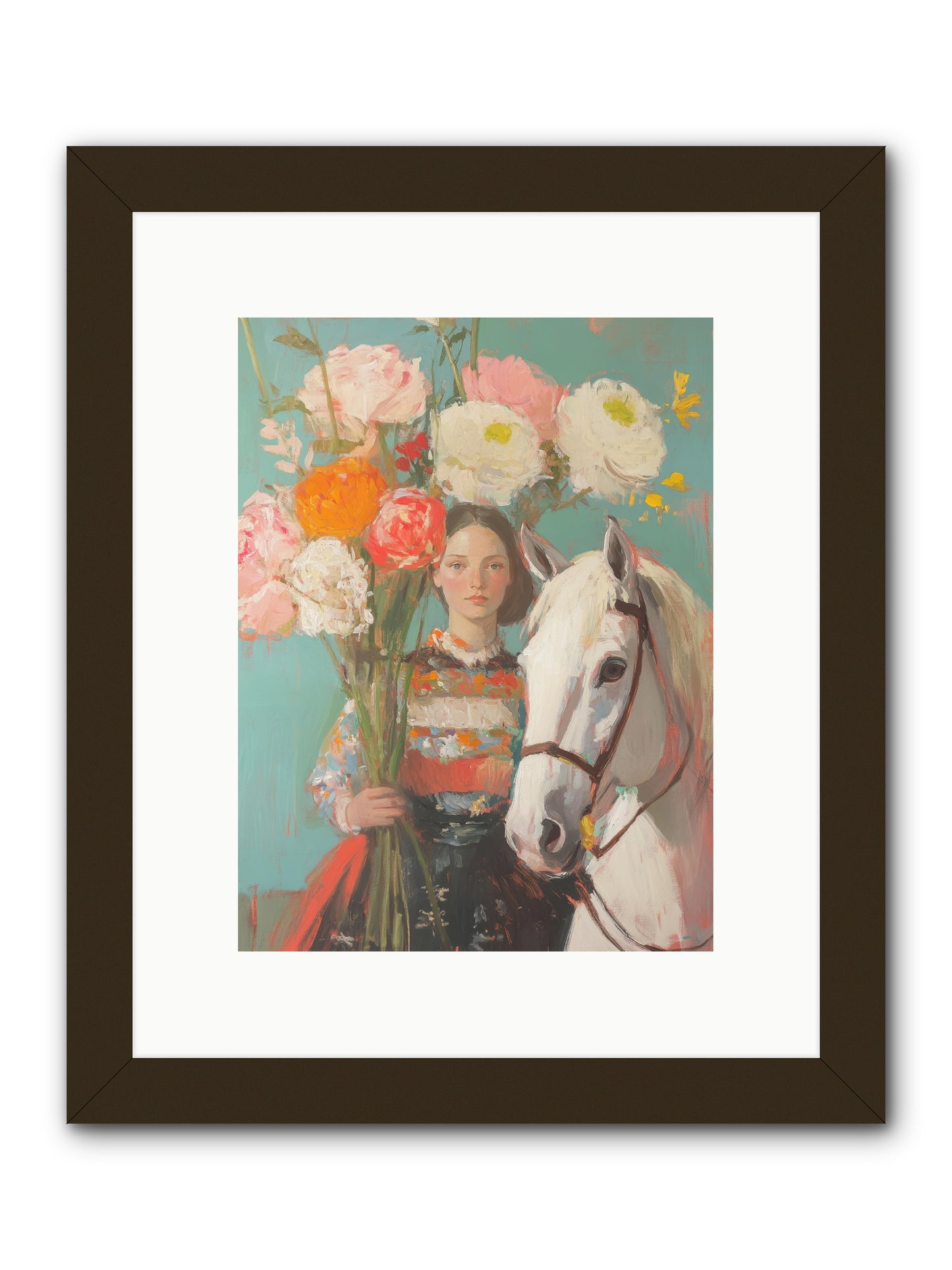 Rosewood Rider -- Framed Print - Black 9x12