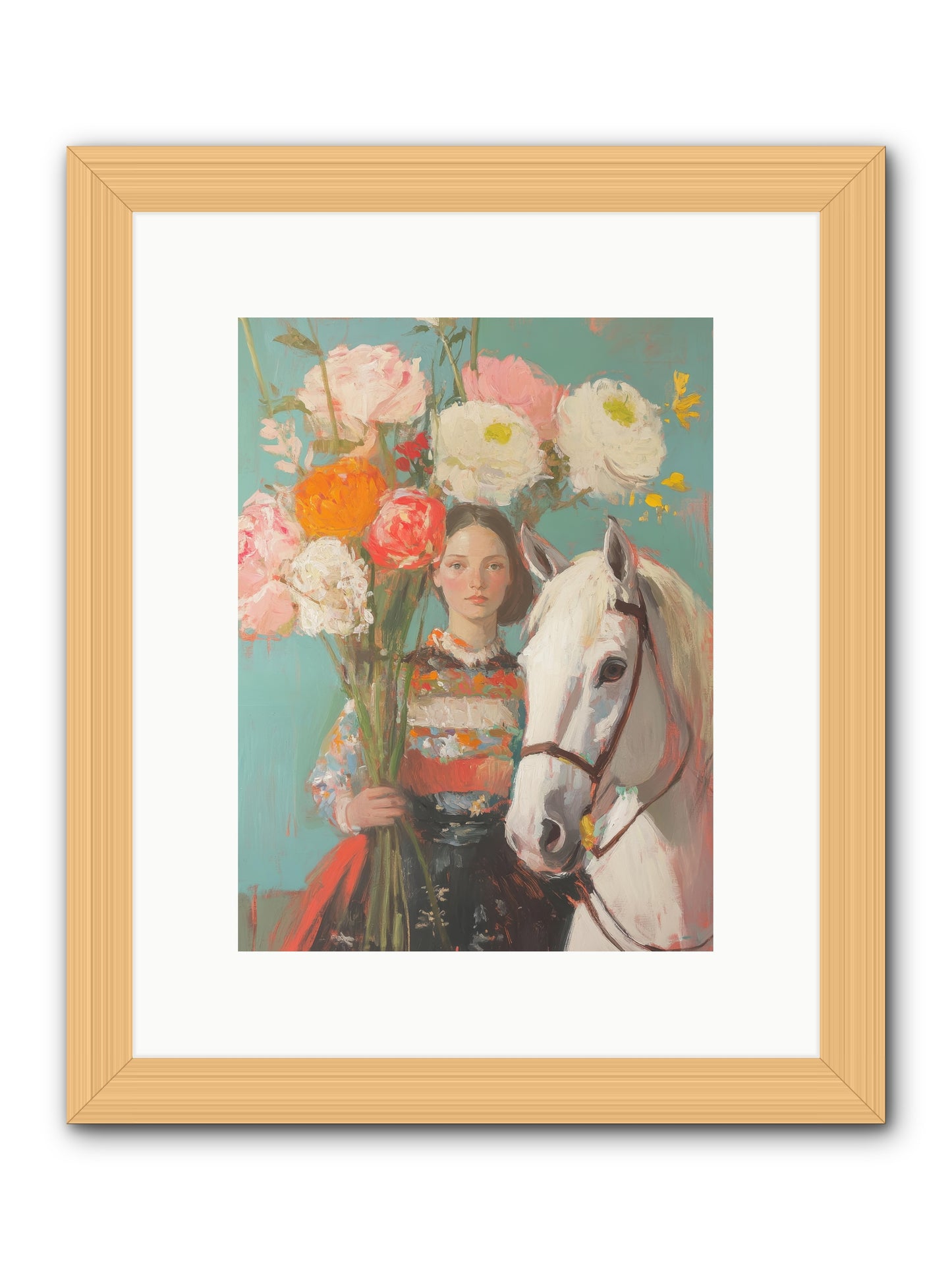 Rosewood Rider -- Framed Print - Natural 9x12