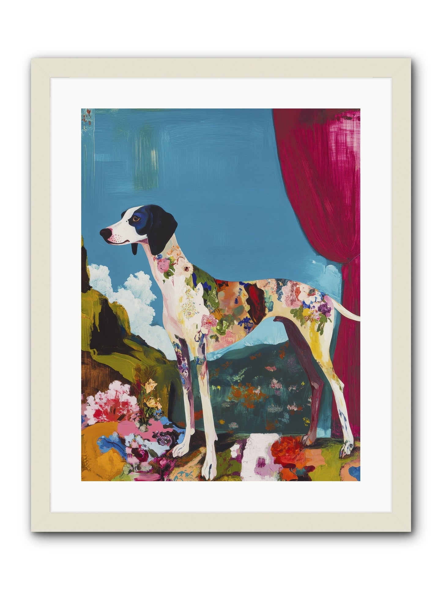 Rosie Belle -- Framed Print - White 18x24