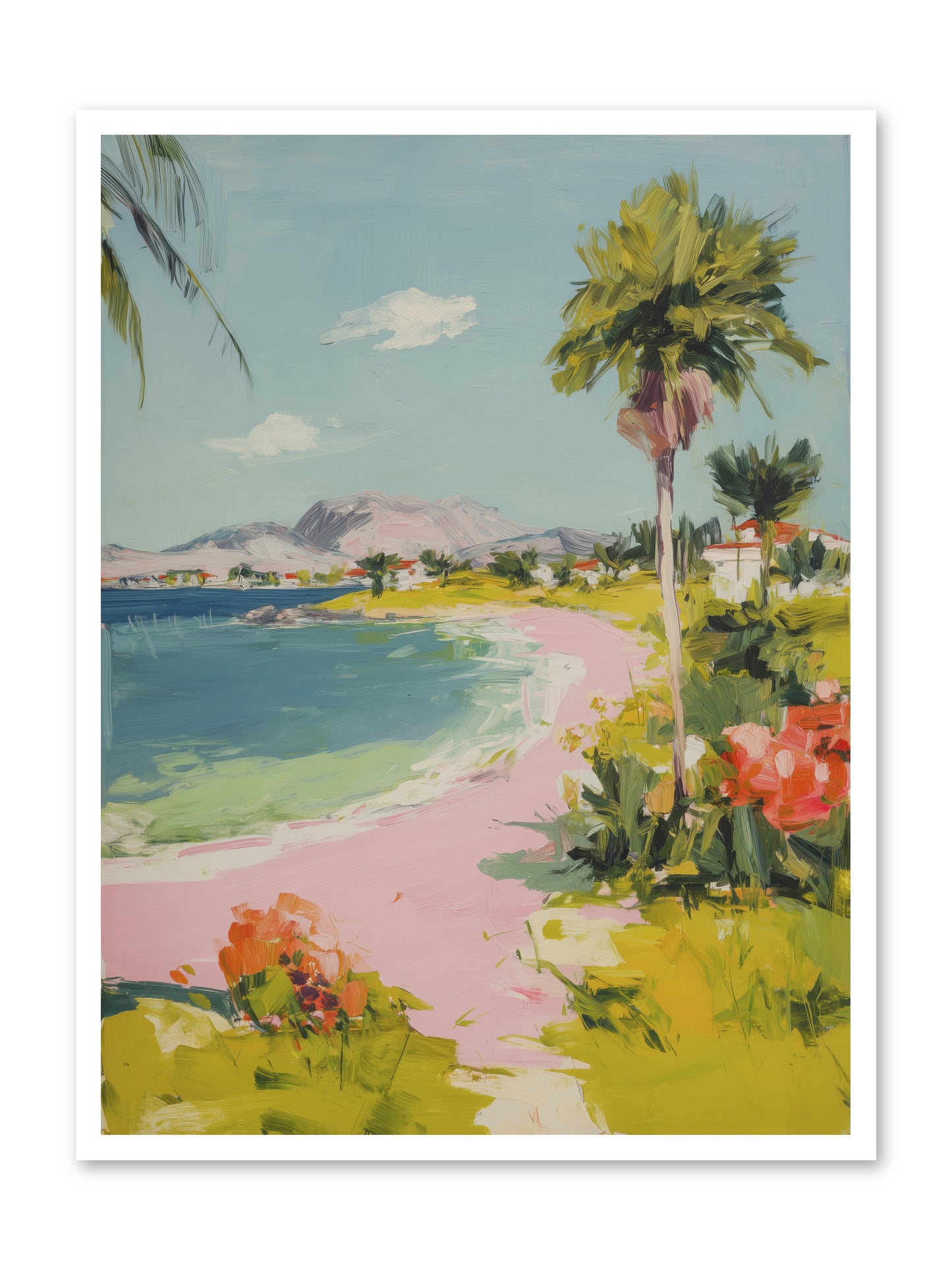 Rosy Coastline -- Loose Canvas Print 30x40